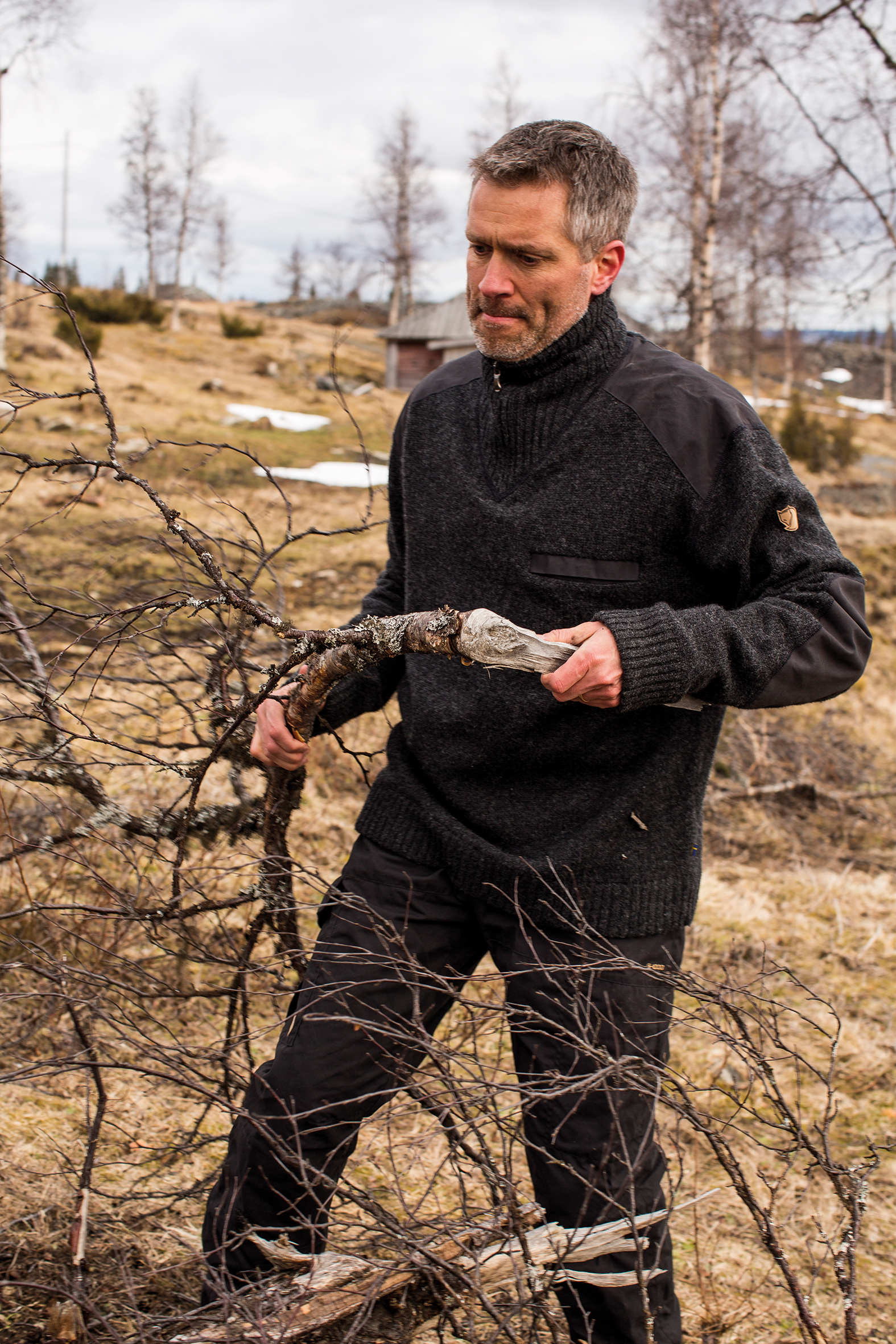 Fjällräven Koster Sweater Wollpullover Dark Grey