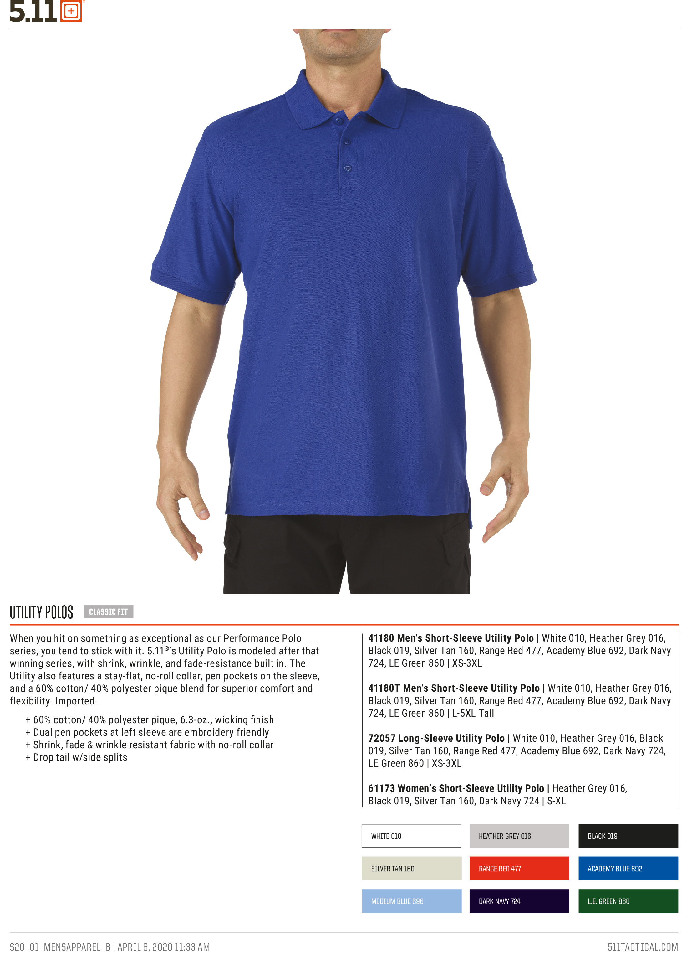 5.11 Tactical Utility Herren Polo Kurzarm