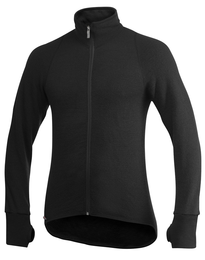 Woolpower Thermo Jacke Schwarz 600 mit Reißverschluß