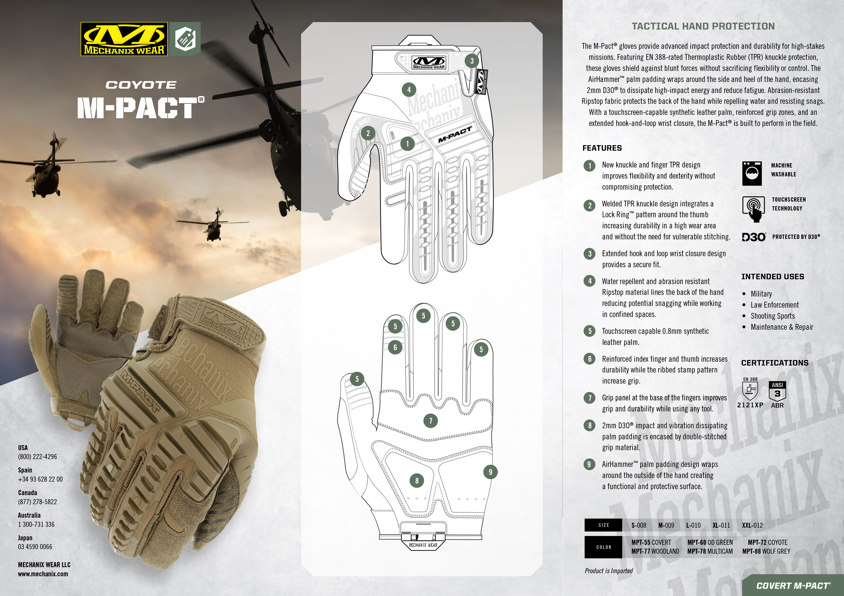 Mechanix M-Pact Handschuh Coyote GEN 3
