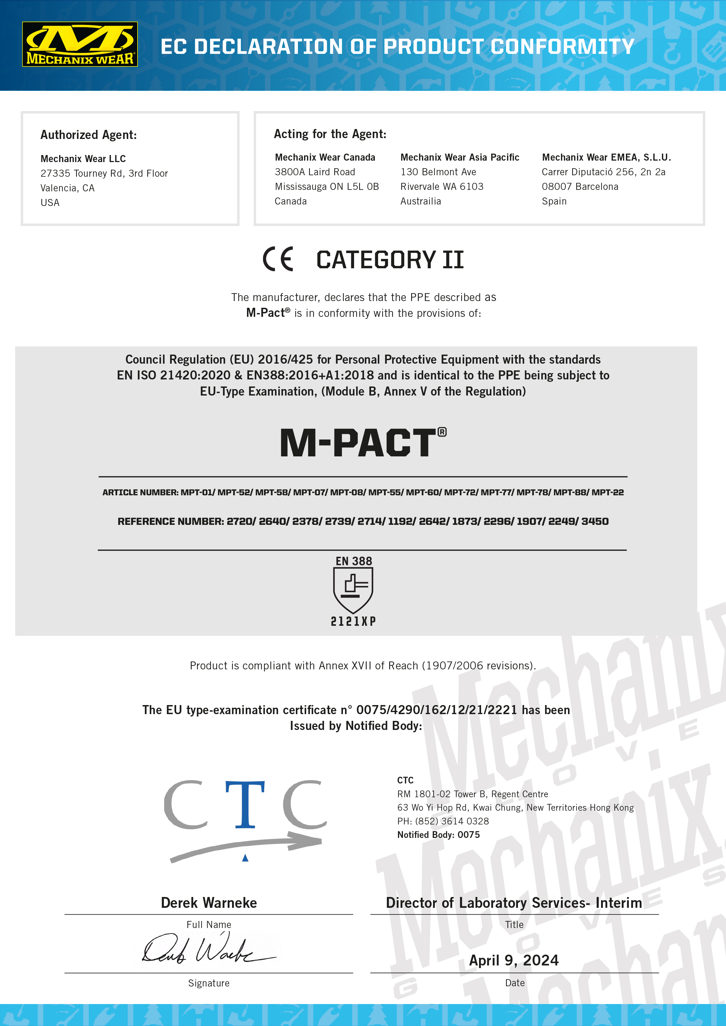 Mechanix Handschuhe M-Pact OD Green