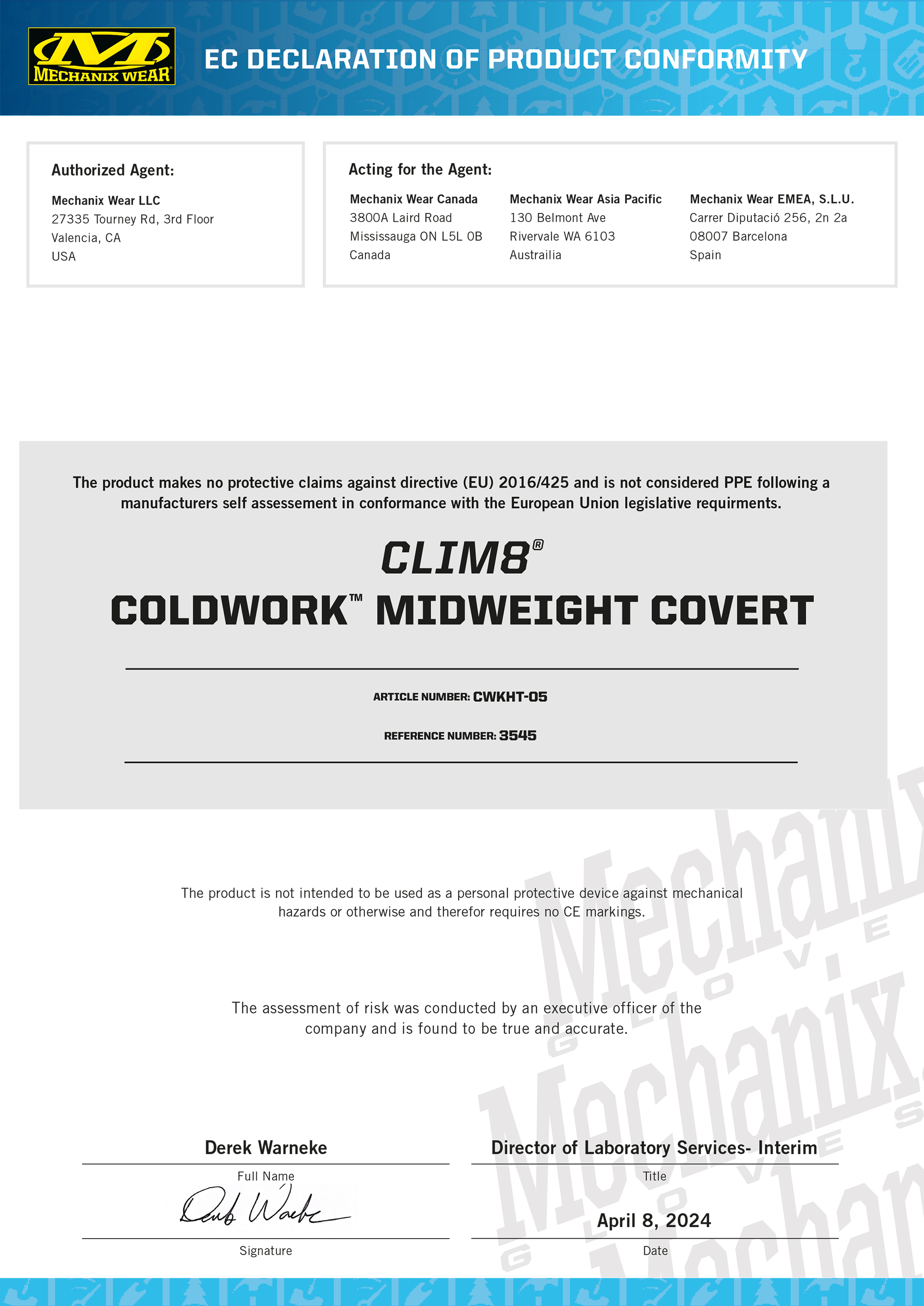 Mechanix Handschuh COLDWORK™ Heated Glove CLIM8®