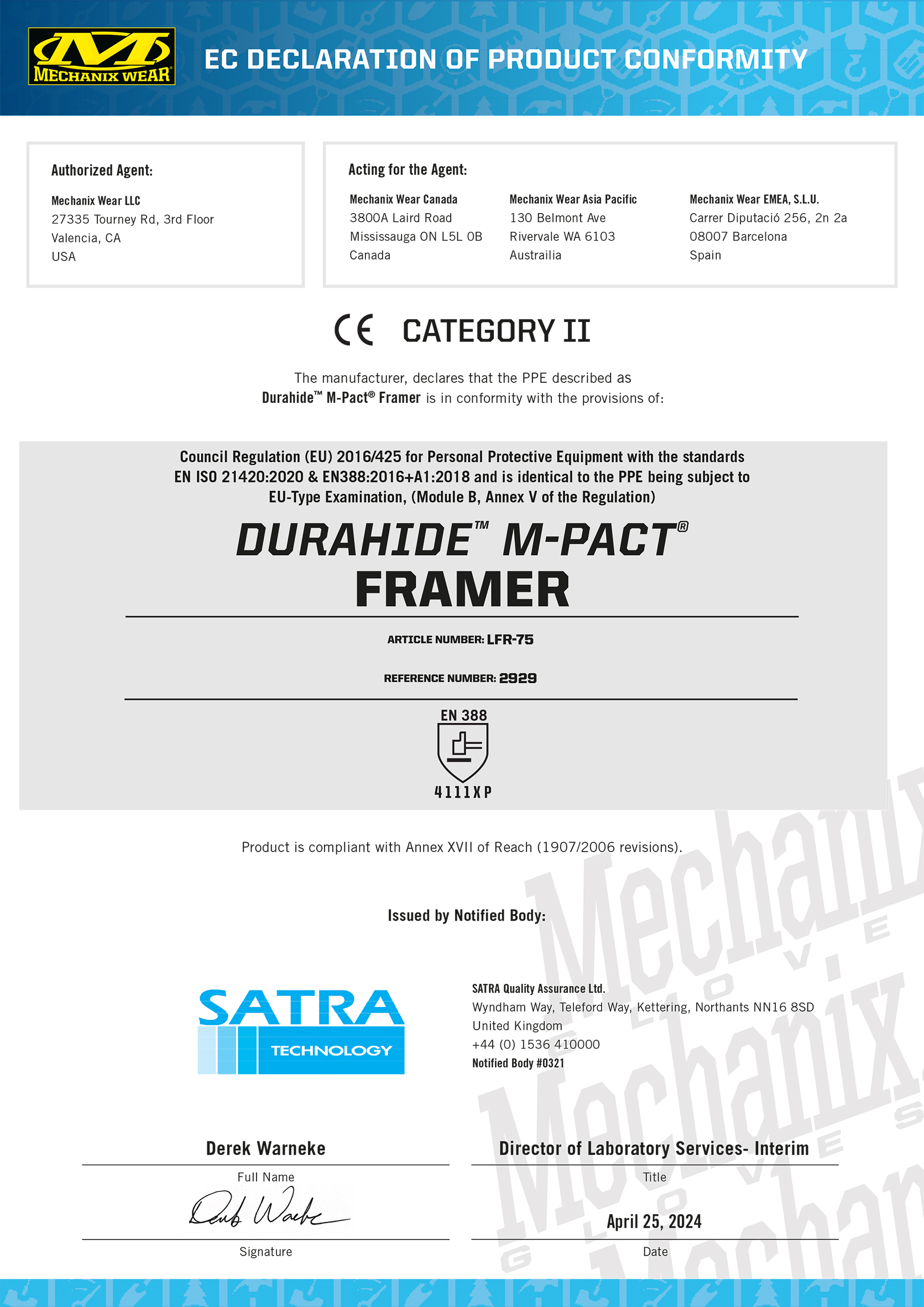 Mechanix Handschuhe M-Pact Framer Leather