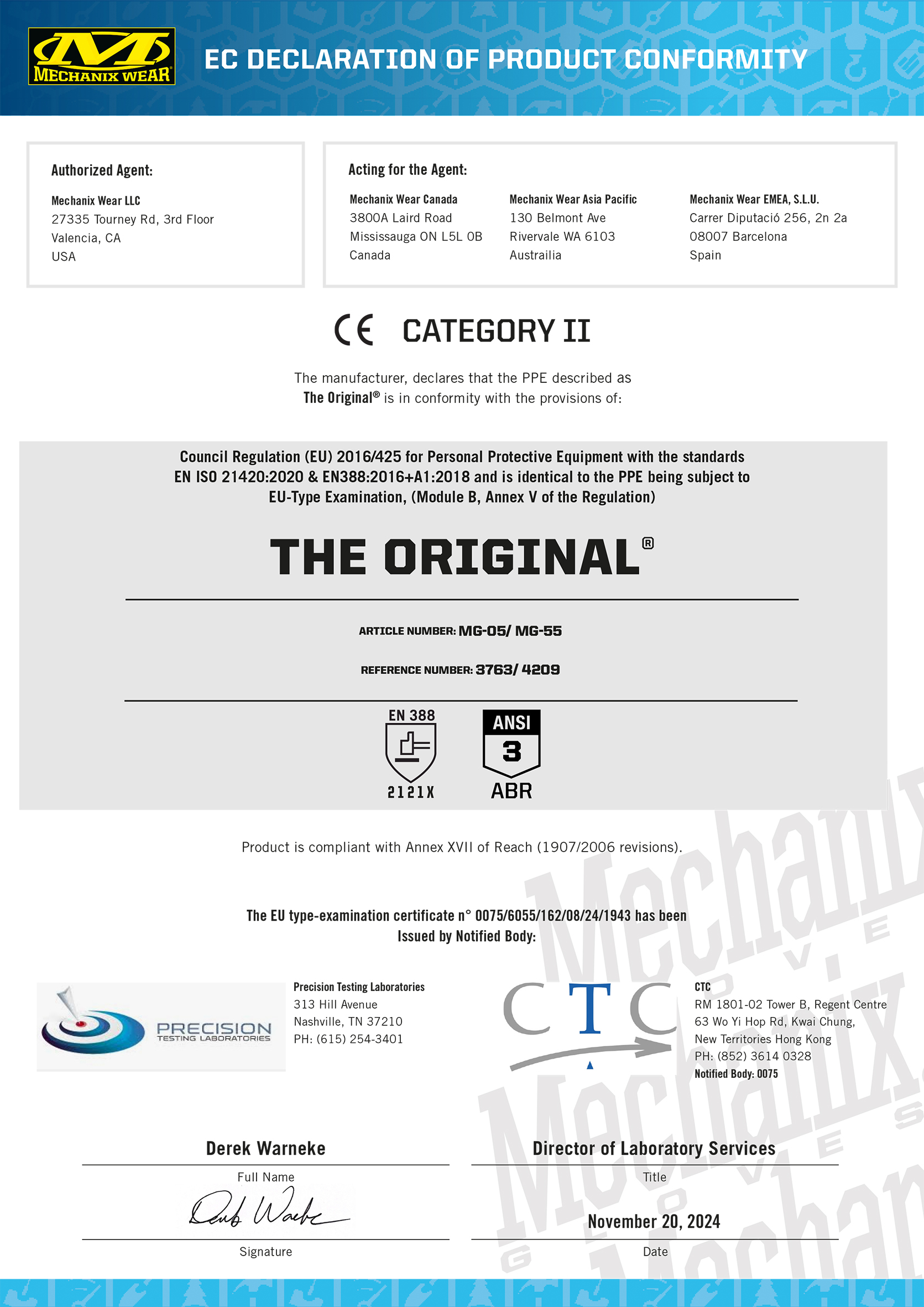 Mechanix Handschuh Original Covert Gen.3