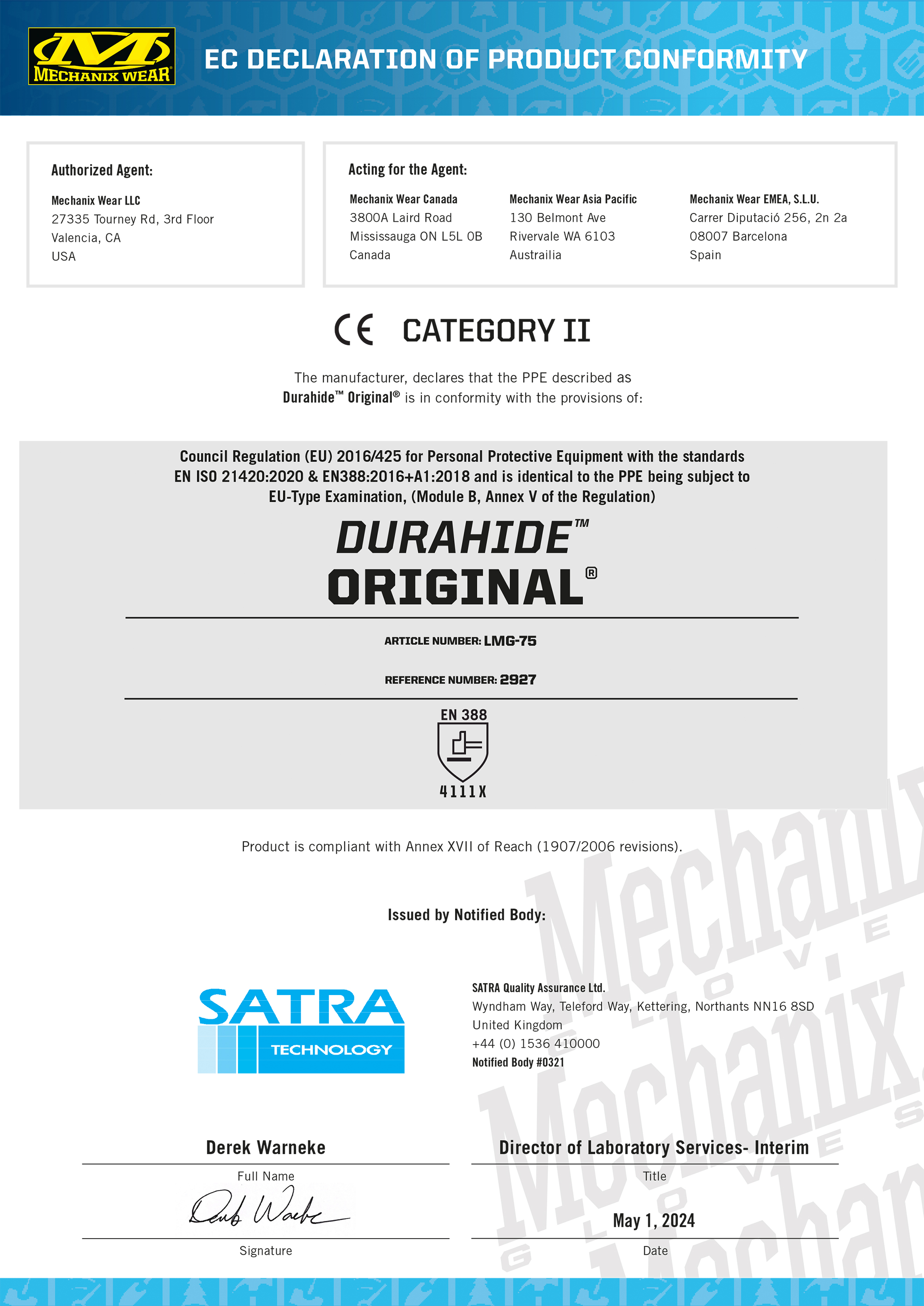 Mechanix DuraHide Original Handschuh