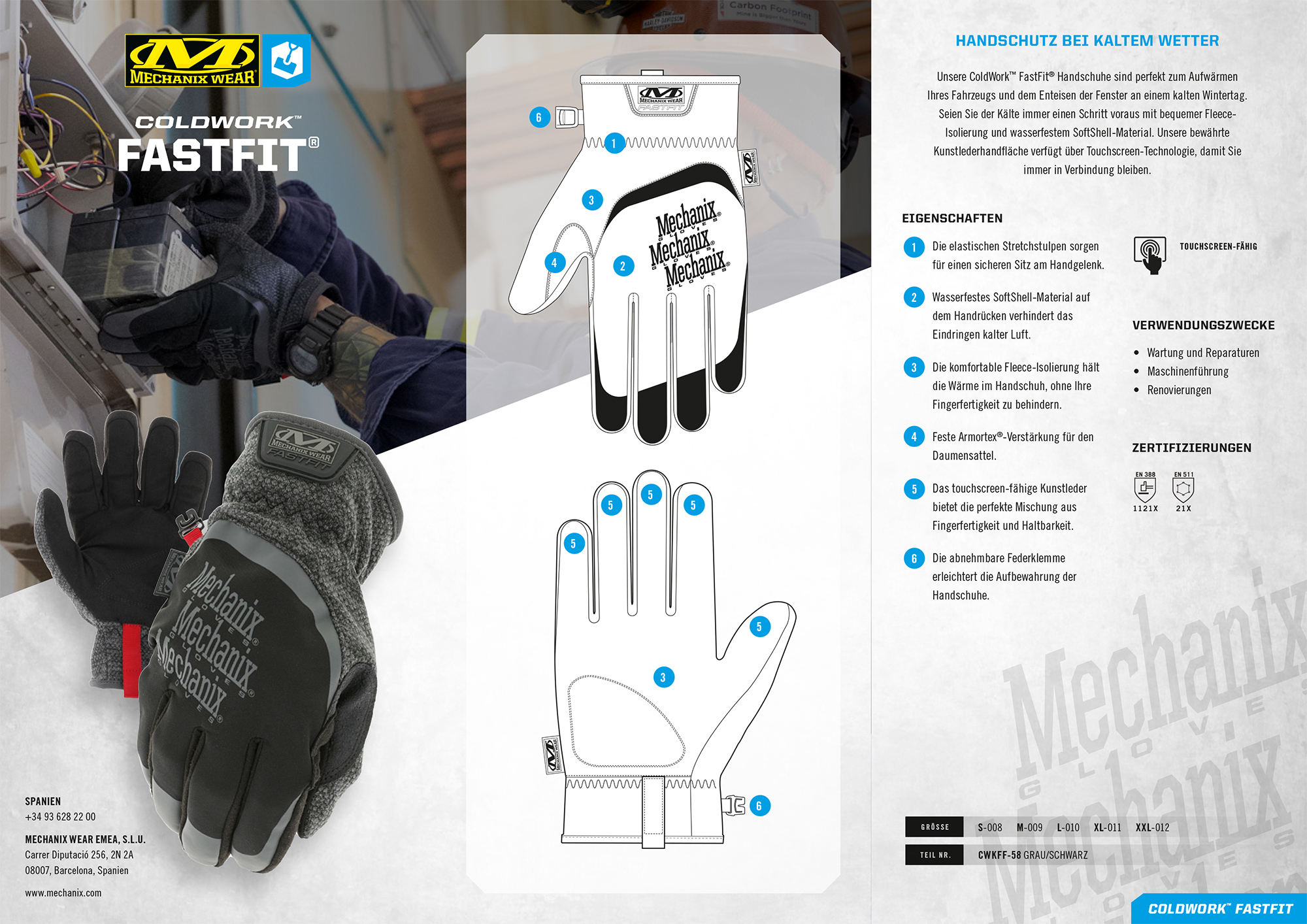 Mechanix ColdWork FastFit Winterhandschuh