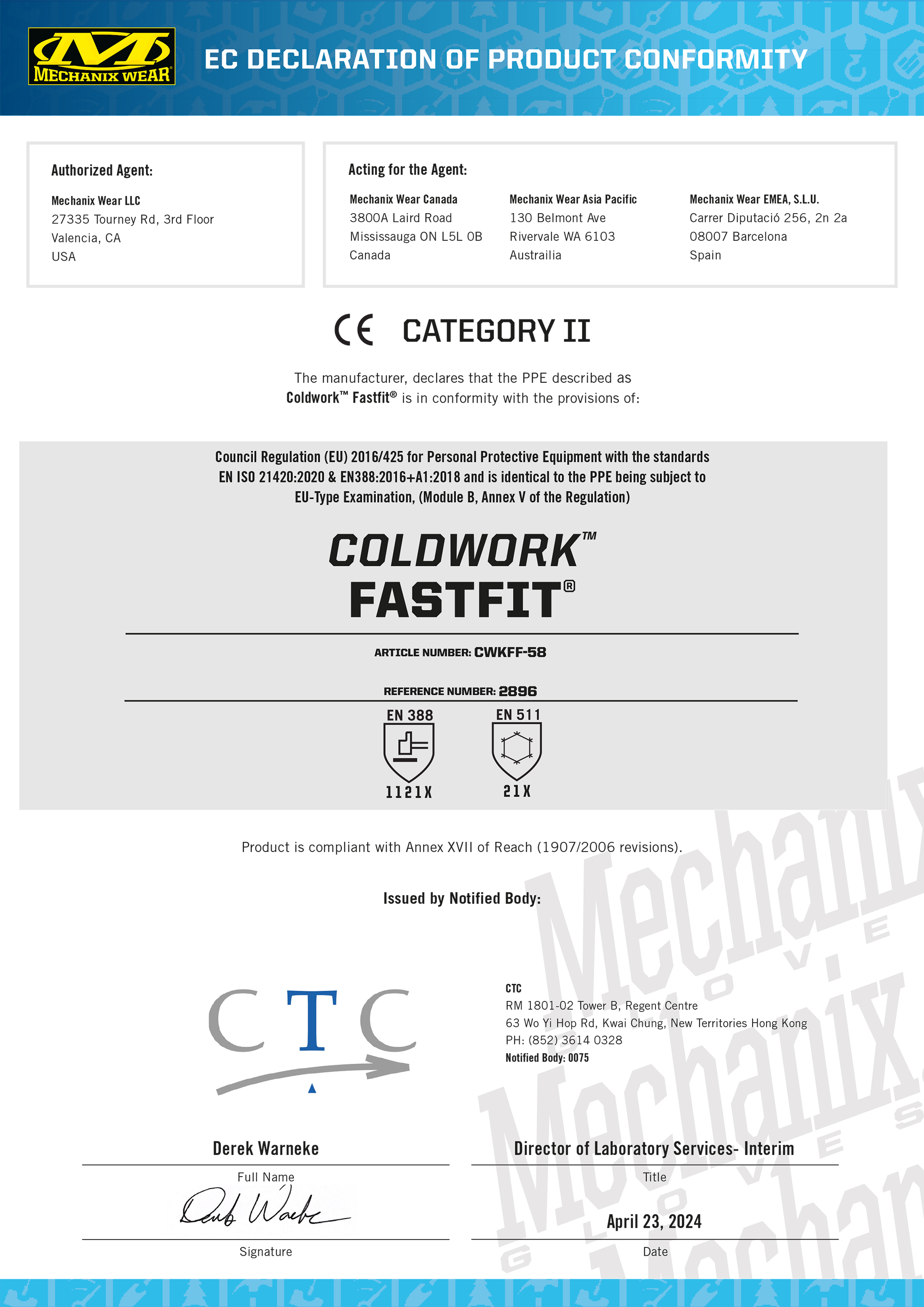 Mechanix ColdWork FastFit Winterhandschuh