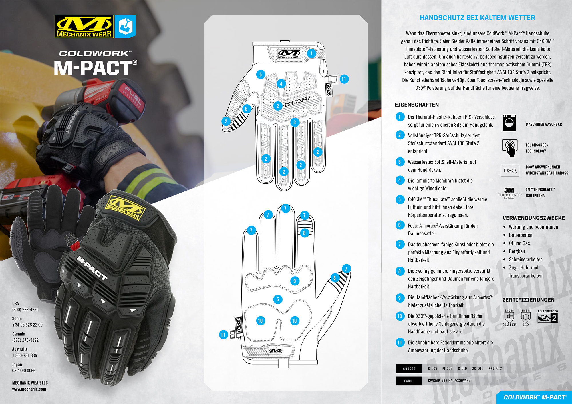 Mechanix ColdWork M-Pact Winterhandschuh