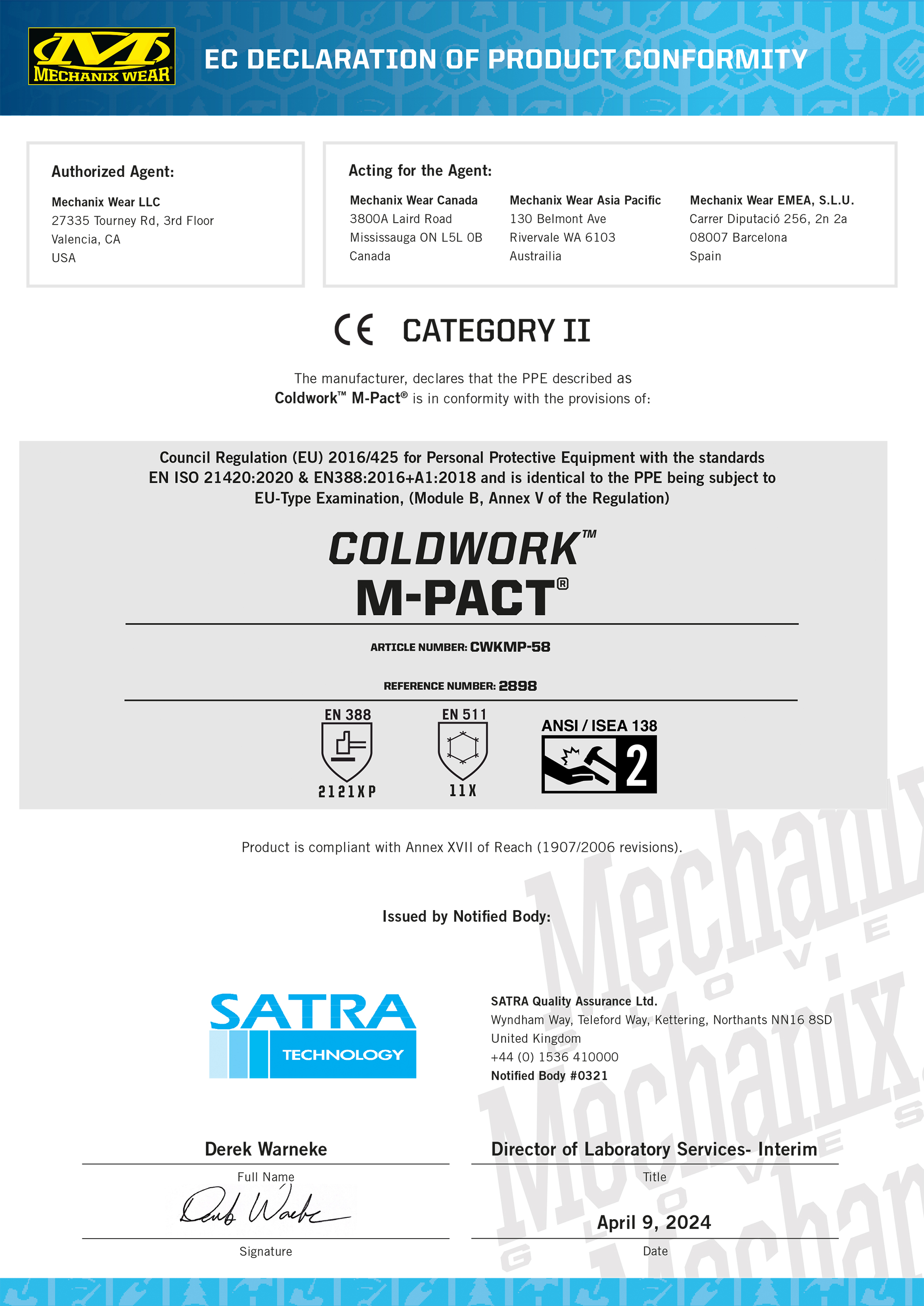 Mechanix ColdWork M-Pact Winterhandschuh
