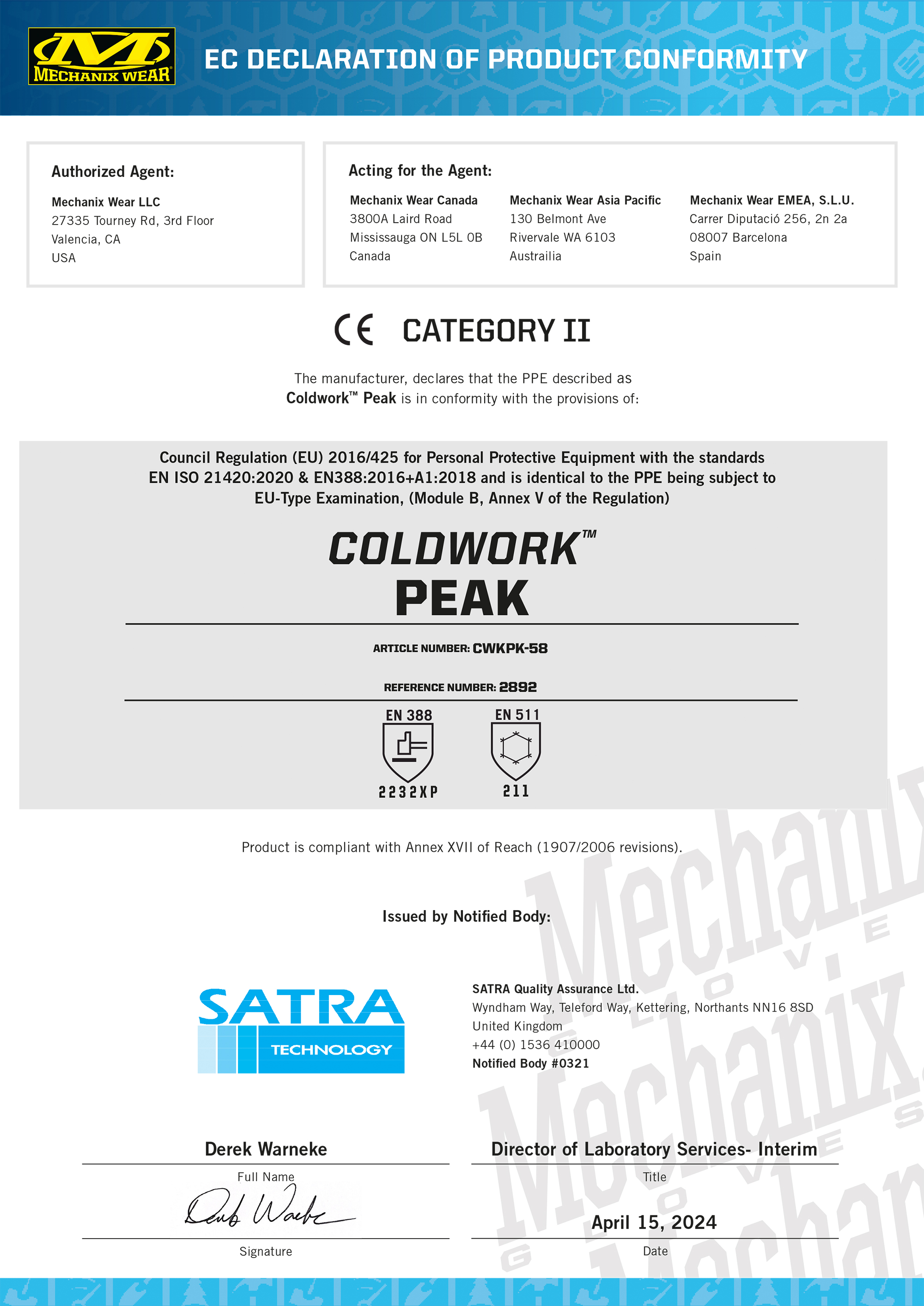 Mechanix ColdWork Peak Winterhandschuh