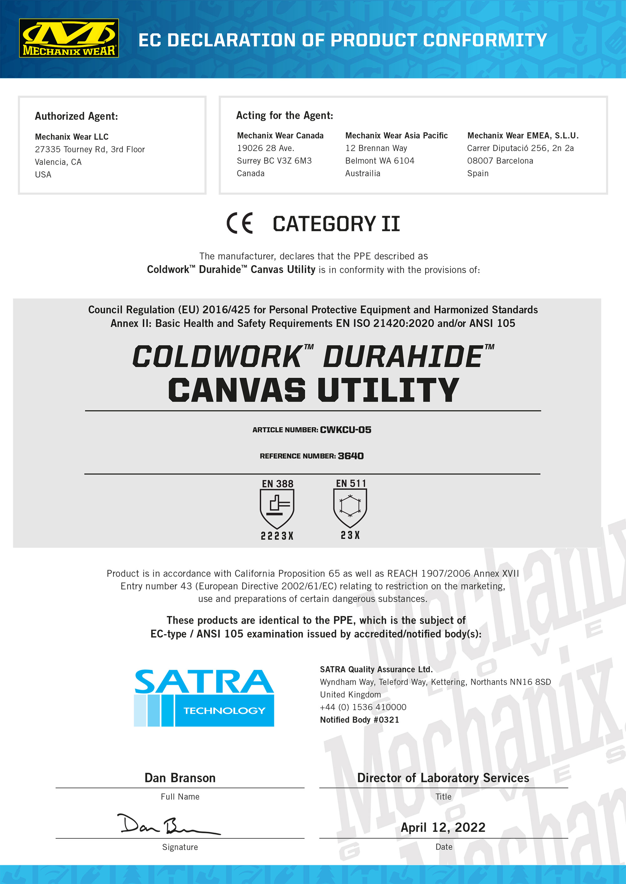 Mechanix ColdWork Canvas Utility Winterhandschuh