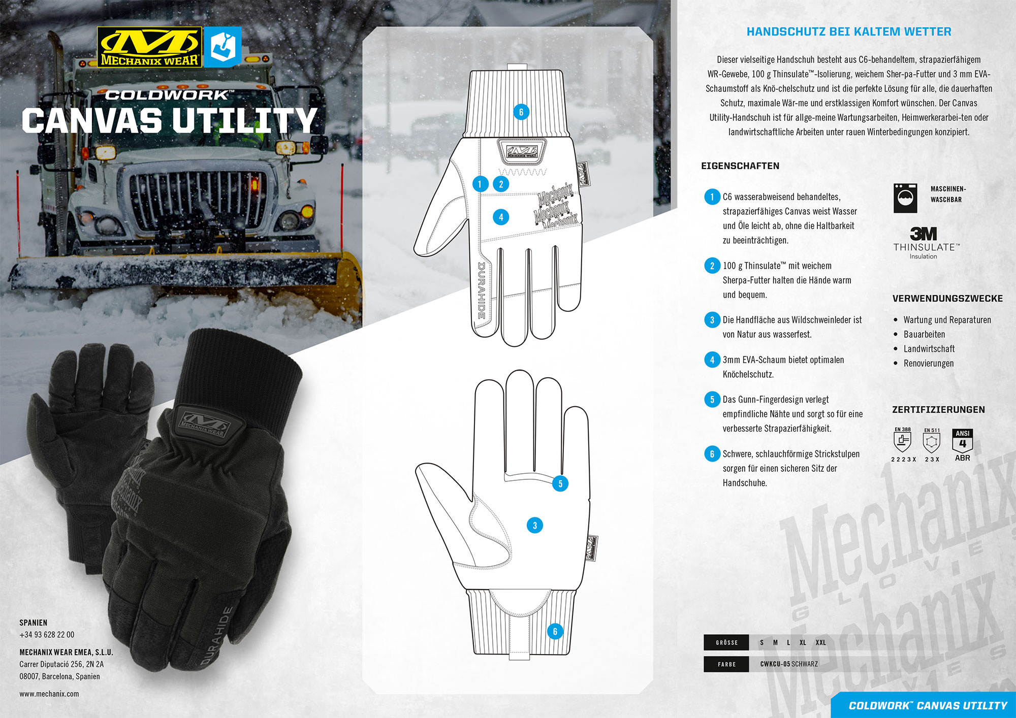 Mechanix ColdWork Canvas Utility Winterhandschuh