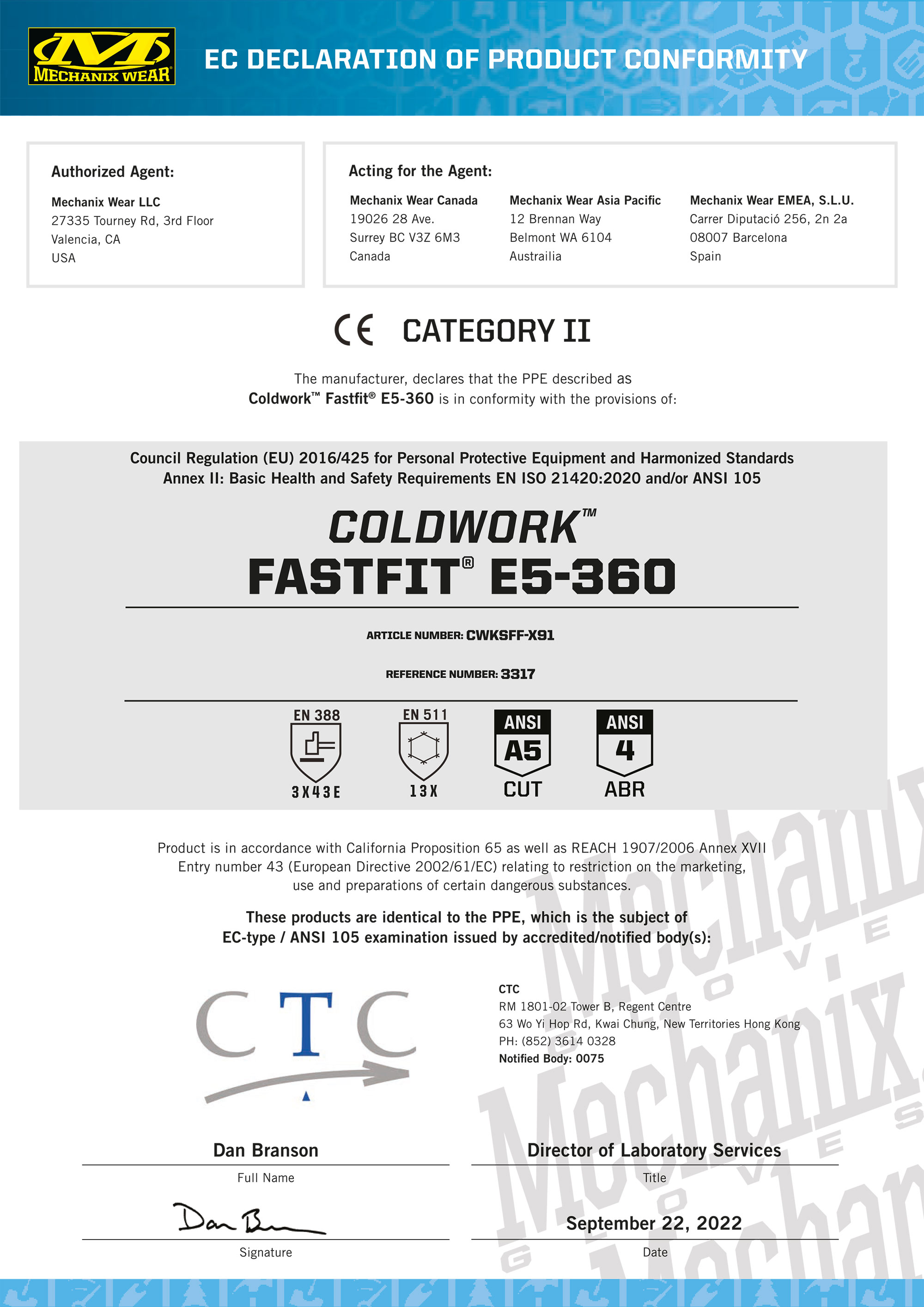 Mechanix ColdWork Hi-Viz FastFit D5-360 Winterhandschuh