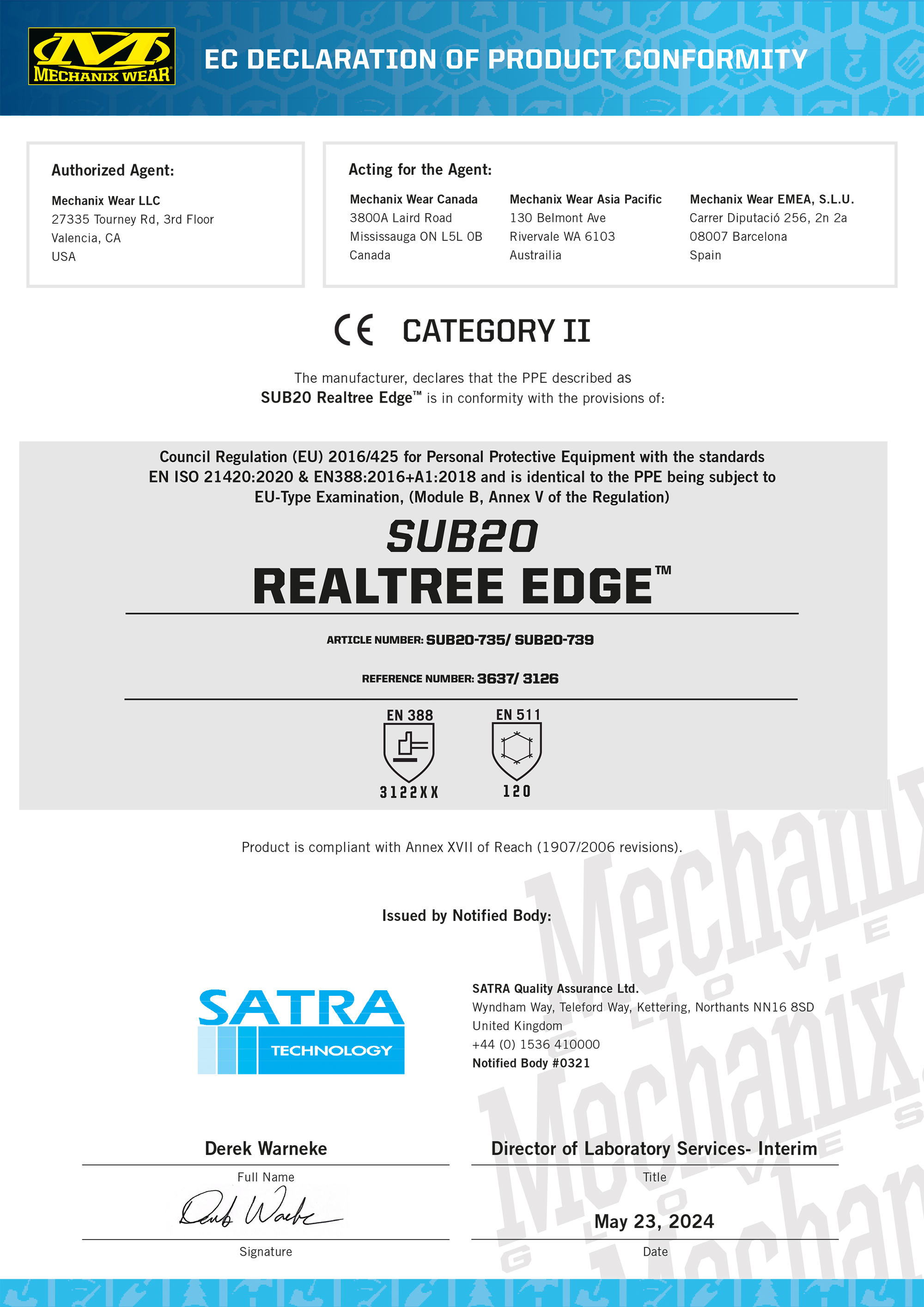 Mechanix SUB20 Jagdhandschuh Realtree Edge Winterhandschuh