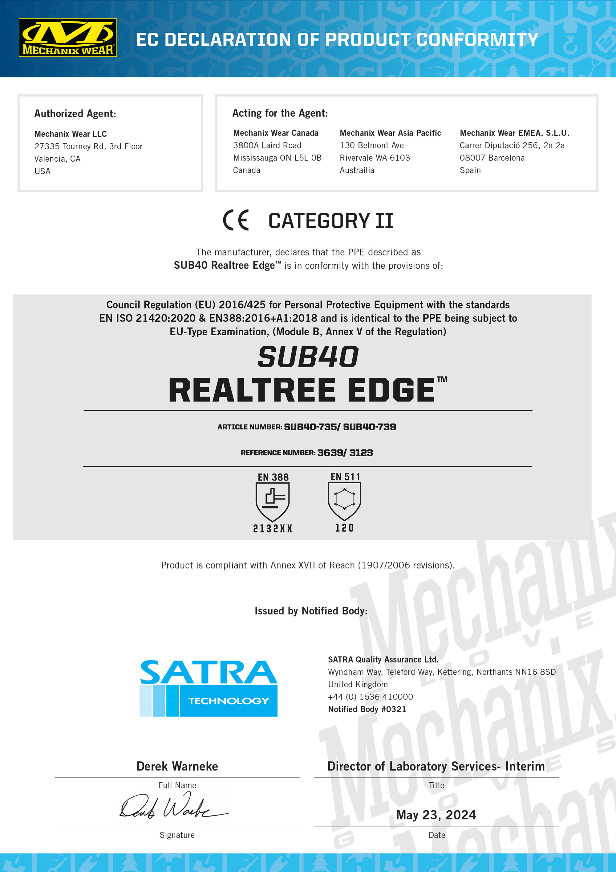 Mechanix SUB40 Jagdhandschuh Realtree Edge Winterhandschuh