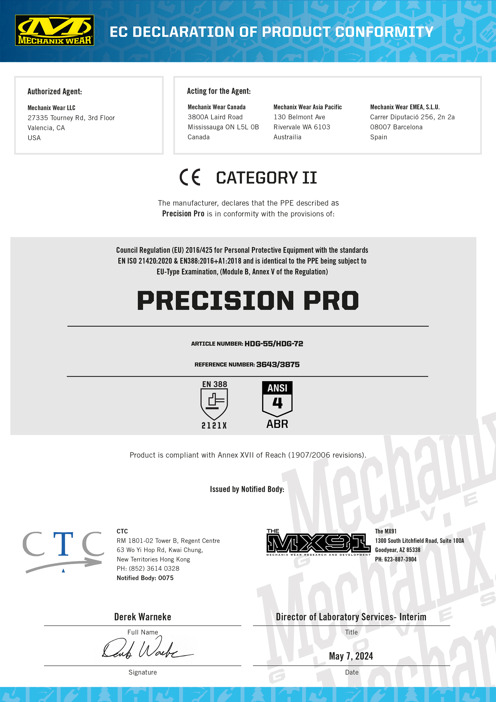 Mechanix Precision Pro High-Dexterity Grip Handschuh Covert