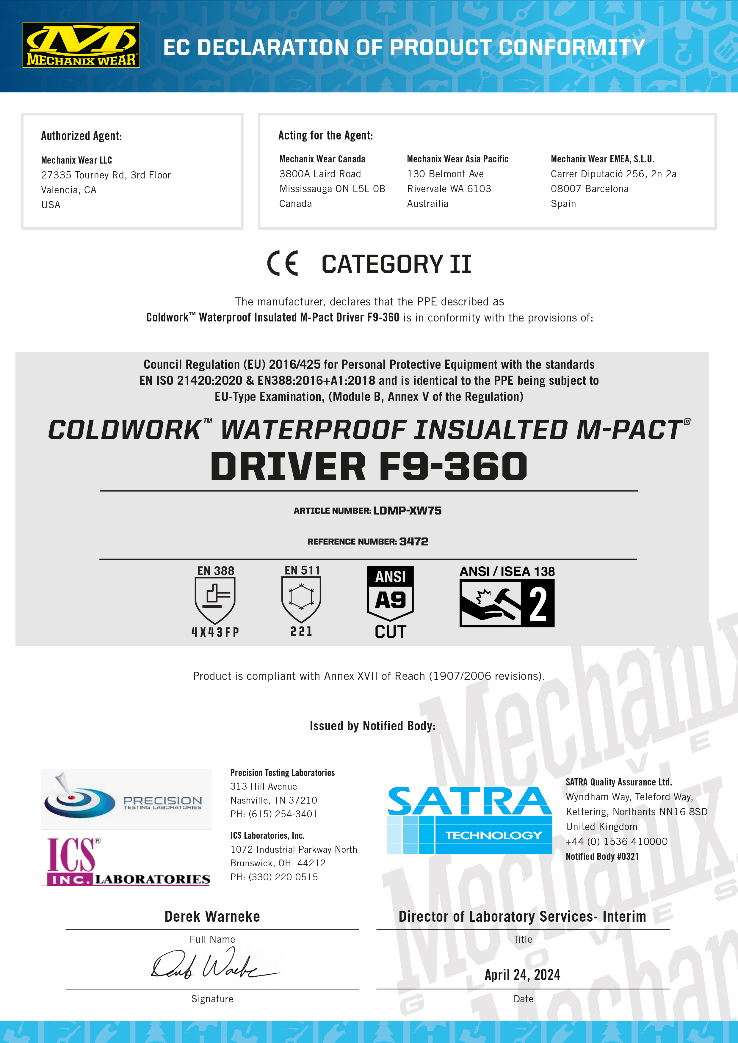 Mechanix DuraHide™ M-Pact® Insulated Driver F9-360 Winter Handschuh