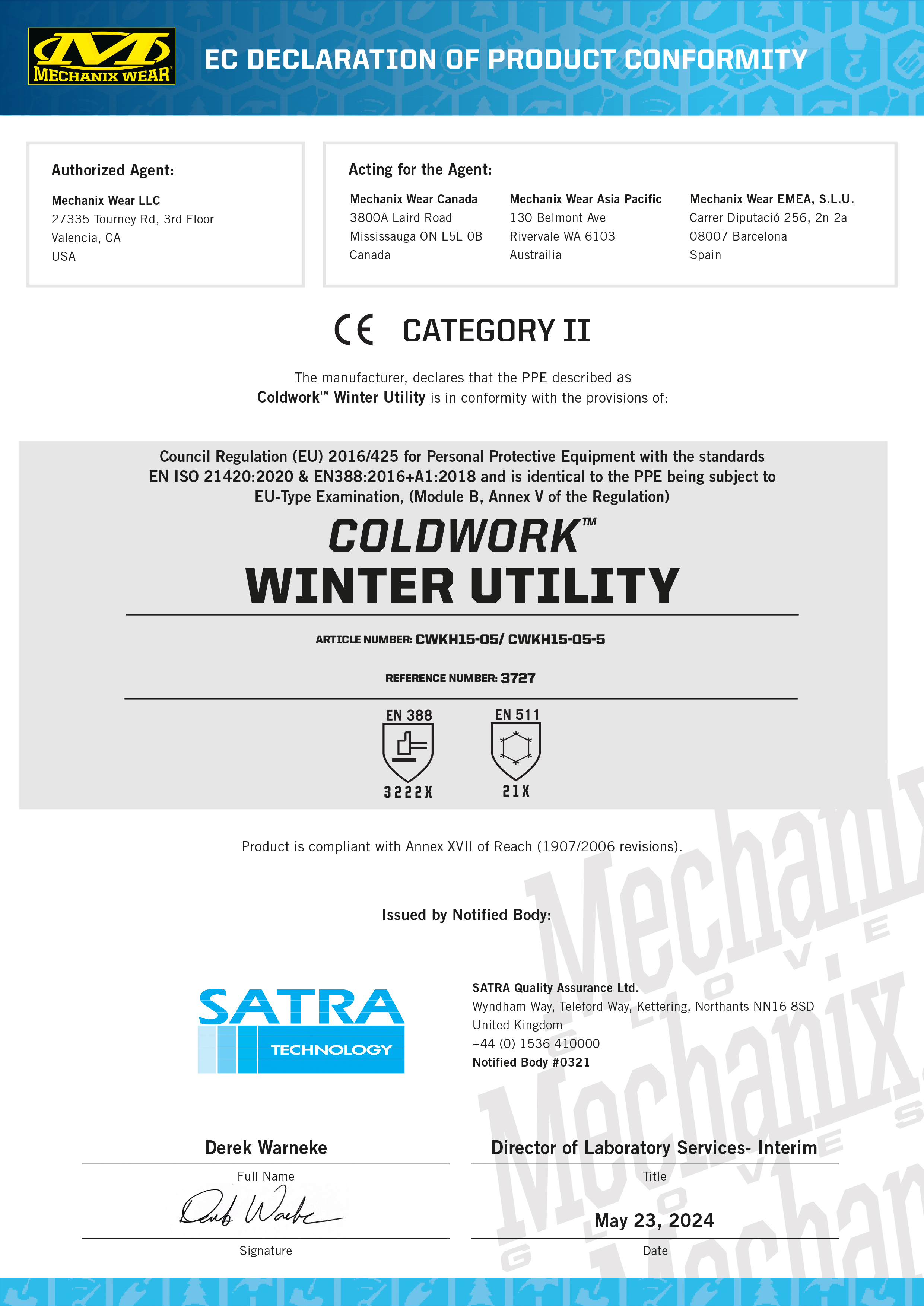 Mechanix Wear Coldwork Utility Winterhandschuh (Frauen)