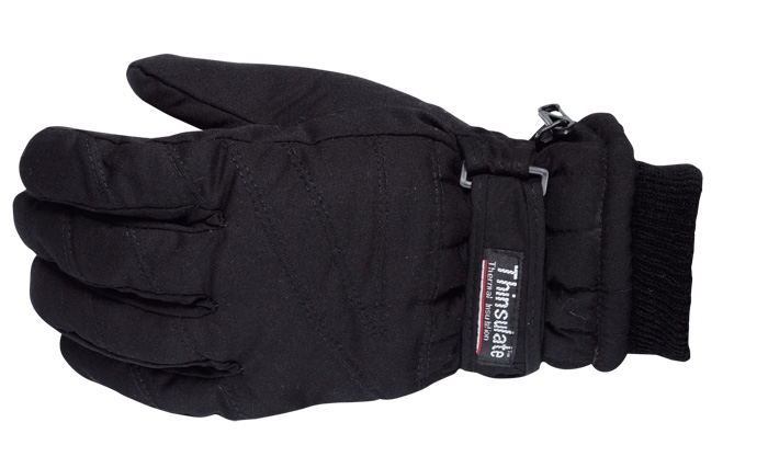 Thermo Handschuhe mit Thinsulate Futter Schwarz
