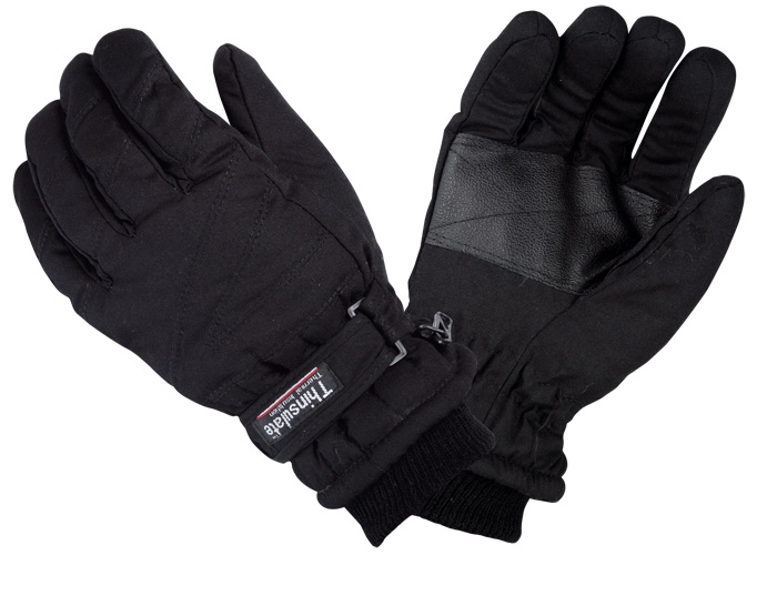 Thermo Handschuhe mit Thinsulate Futter Schwarz