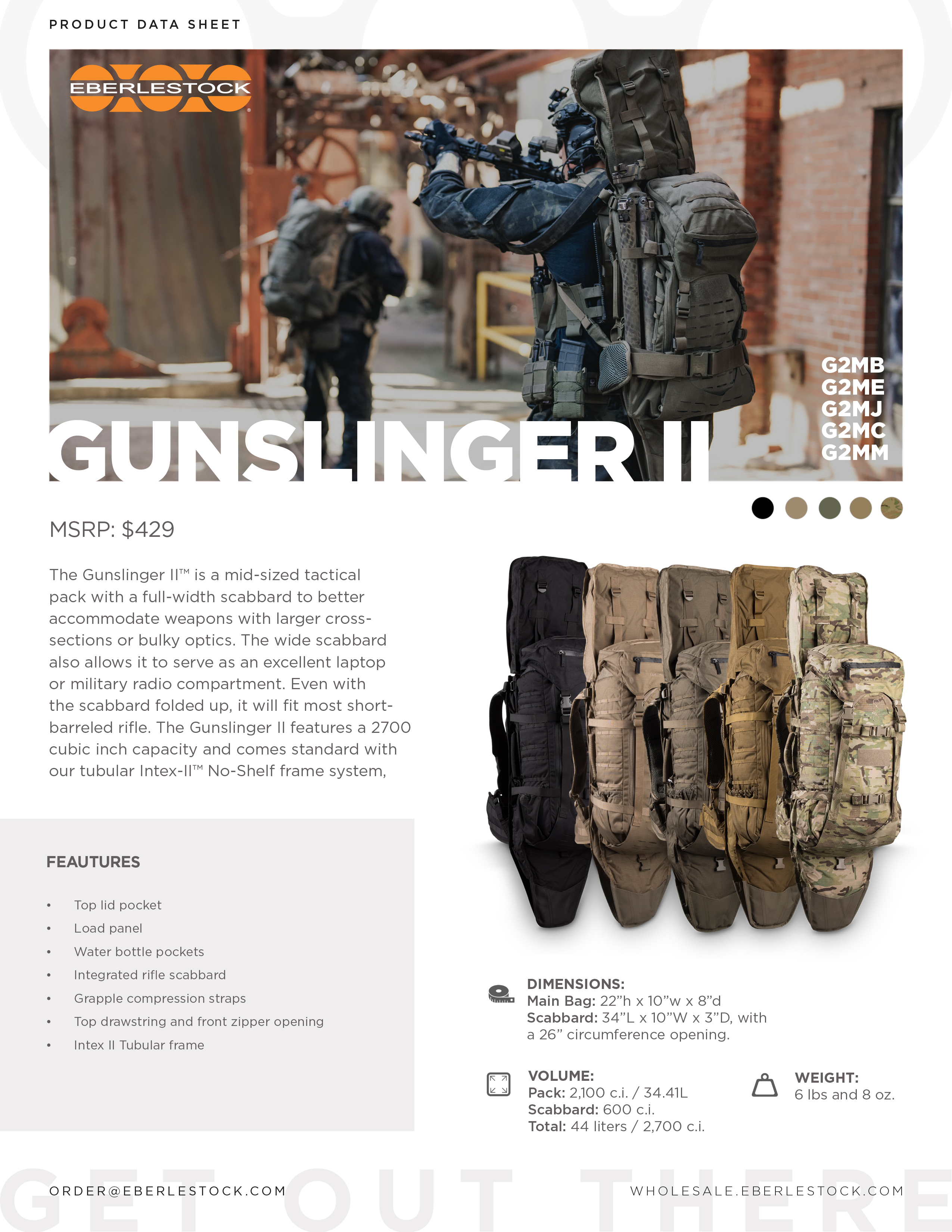 Eberlestock Gunslinger II Pack (Einsatz Rucksack)