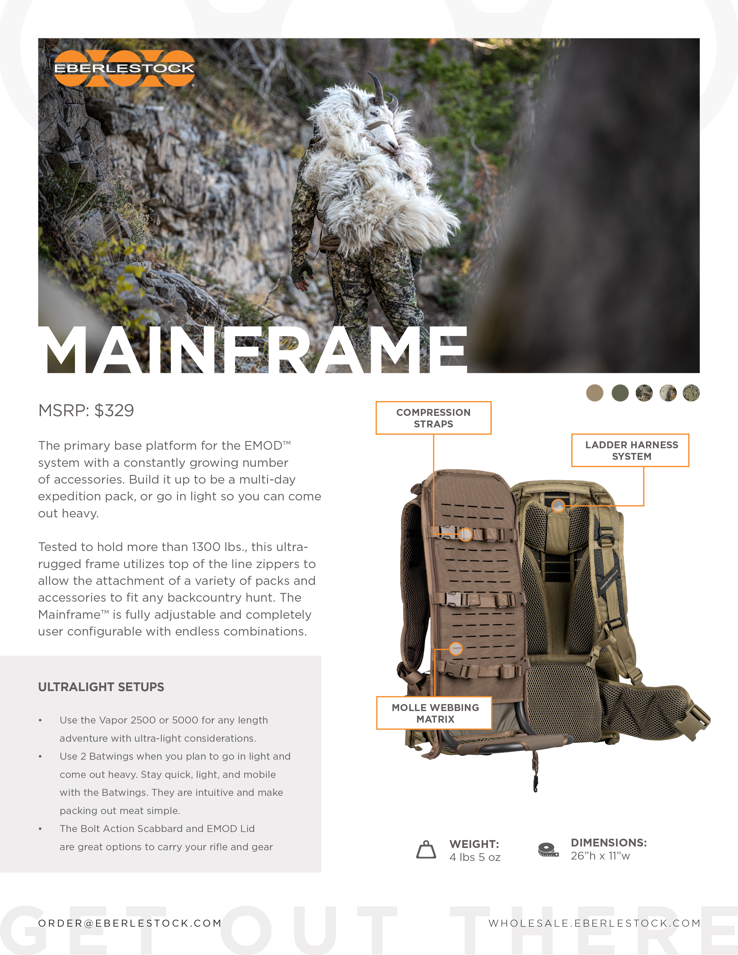 Eberlestock Mainframe Pack (Kraxe und Rucksack -Gestell)