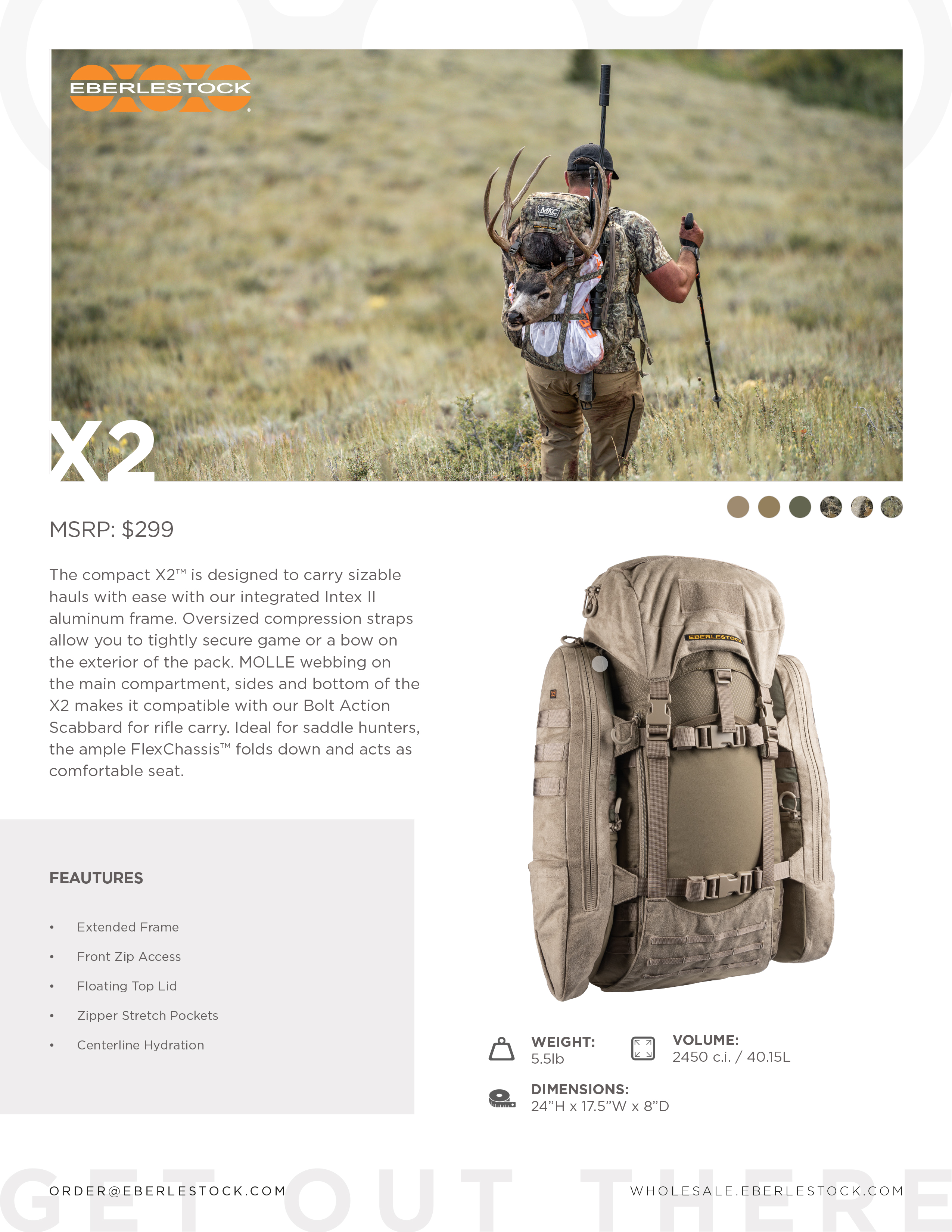 Eberlestock X2 Pack V2 Camo (kompakter Jagd Rucksack)
