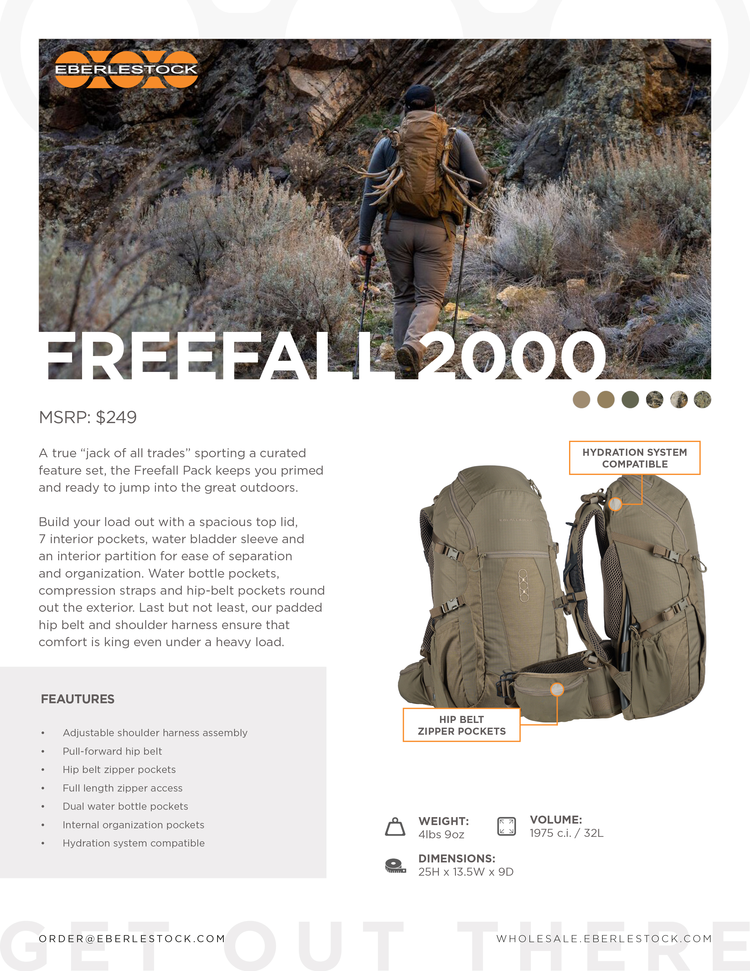 Eberlestock FreeFall Pack 2000 Multicam (32 L Rucksack)