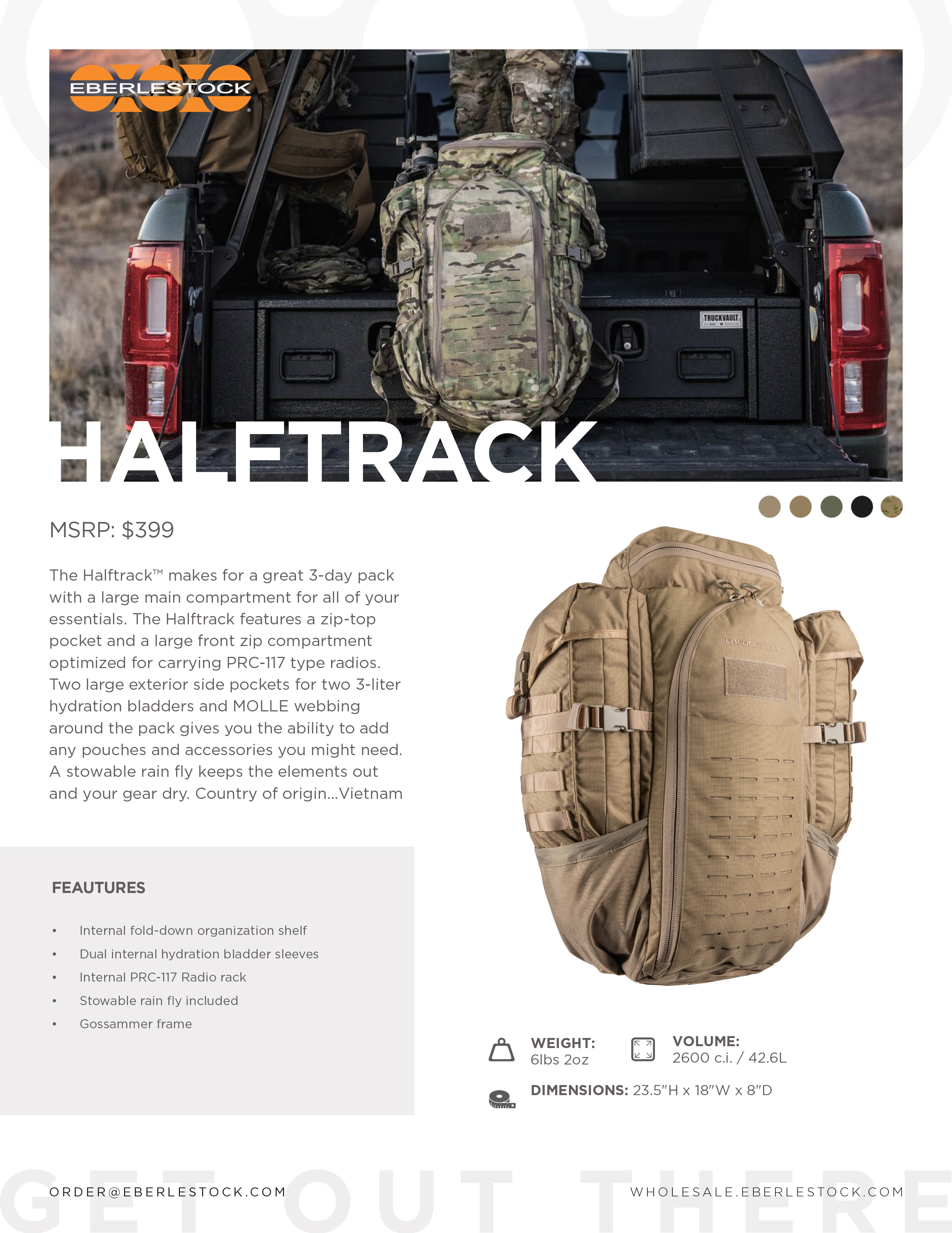 Eberlestock Halftrack Pack (42 Liter Rucksack) Multicam