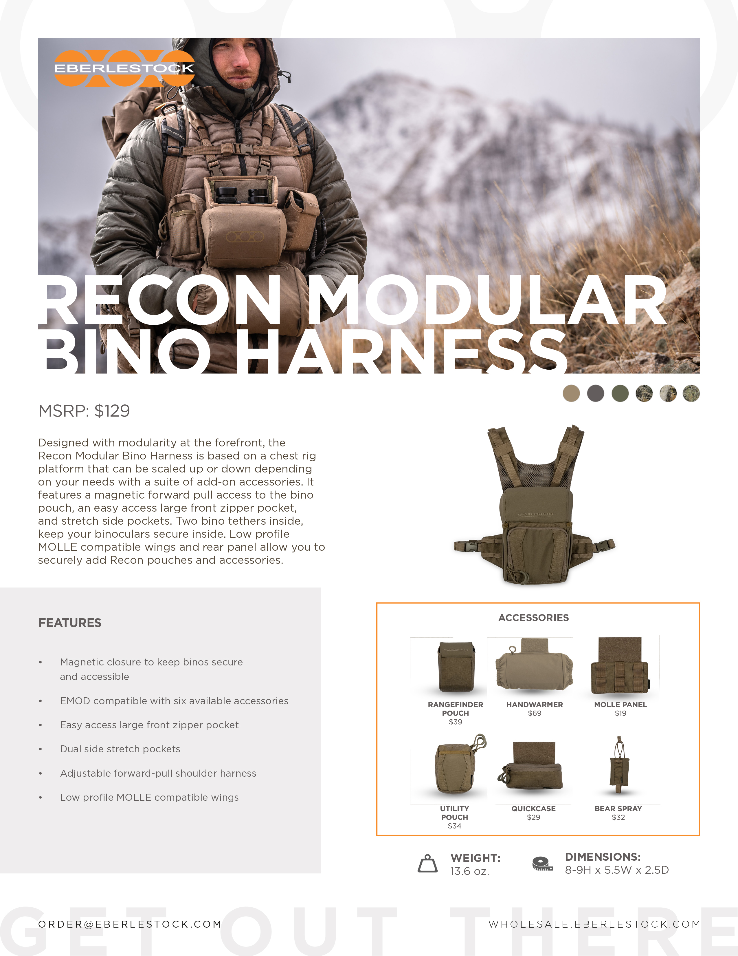 Eberlestock Recon Modular Bino Pack Camouflage (Fernglas Tasche)