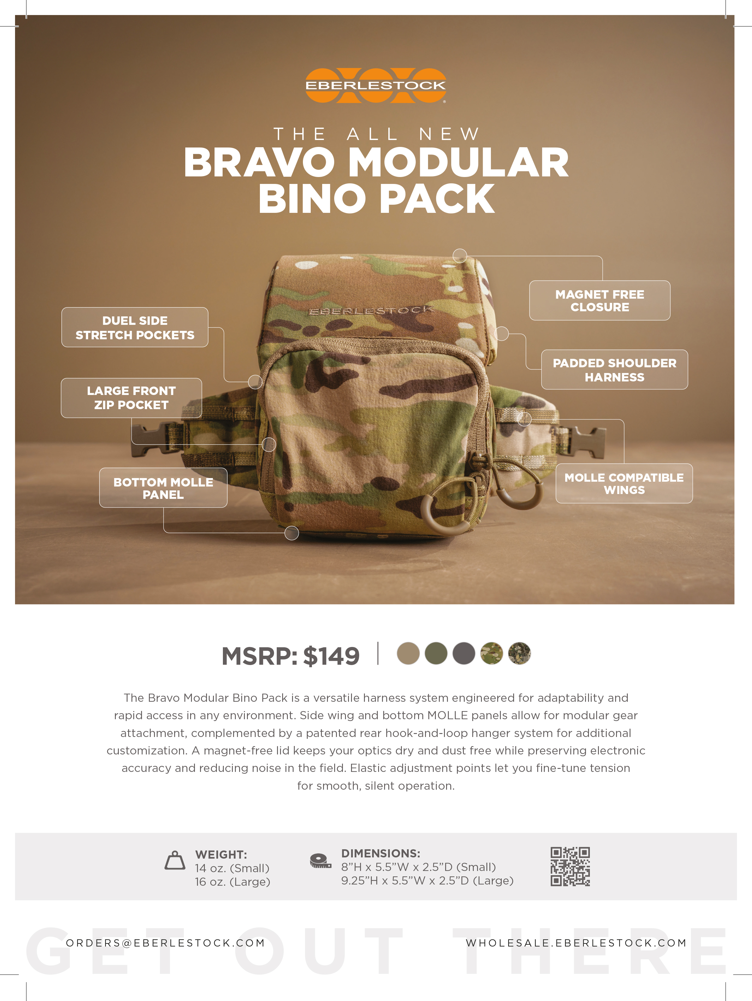 Eberlestock - BRAVO Modular Bino Pack