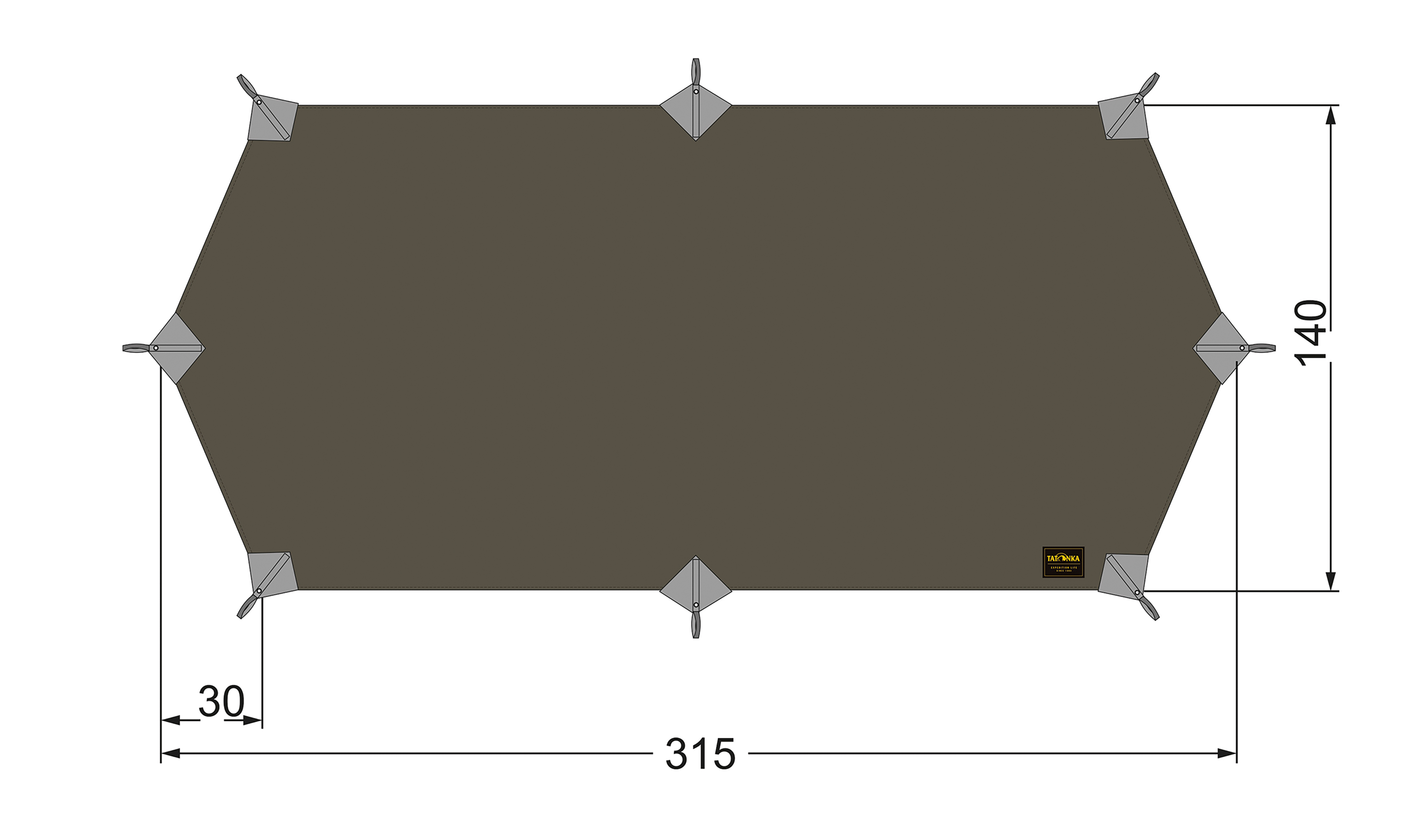 Tatonka Tarp Wing 1 LT Ultraleicht 315 x 140 cm