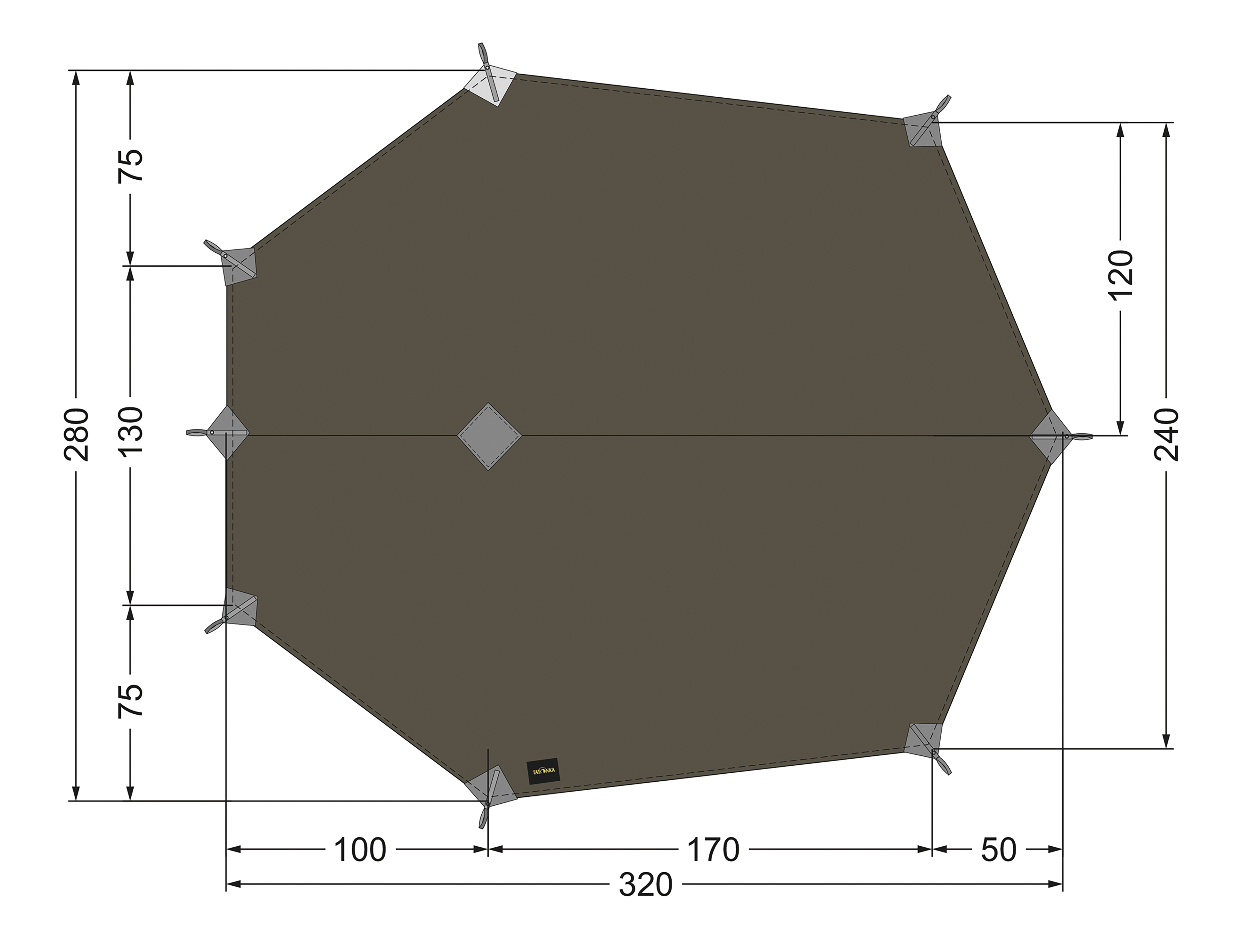 Tatonka Tarp Wing 3 LT Ultraleicht 320 x 280 cm