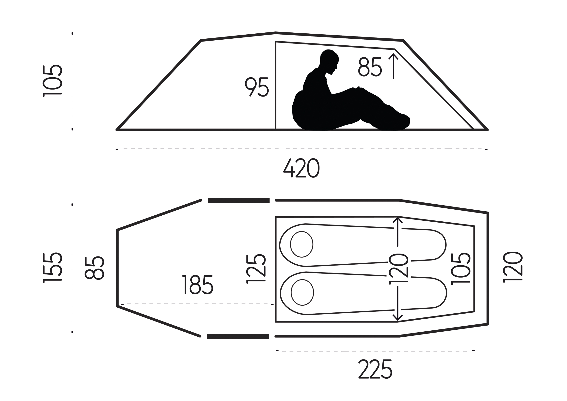 Fjällräven Zelt Keb Endurance 2 Tunnelzelt