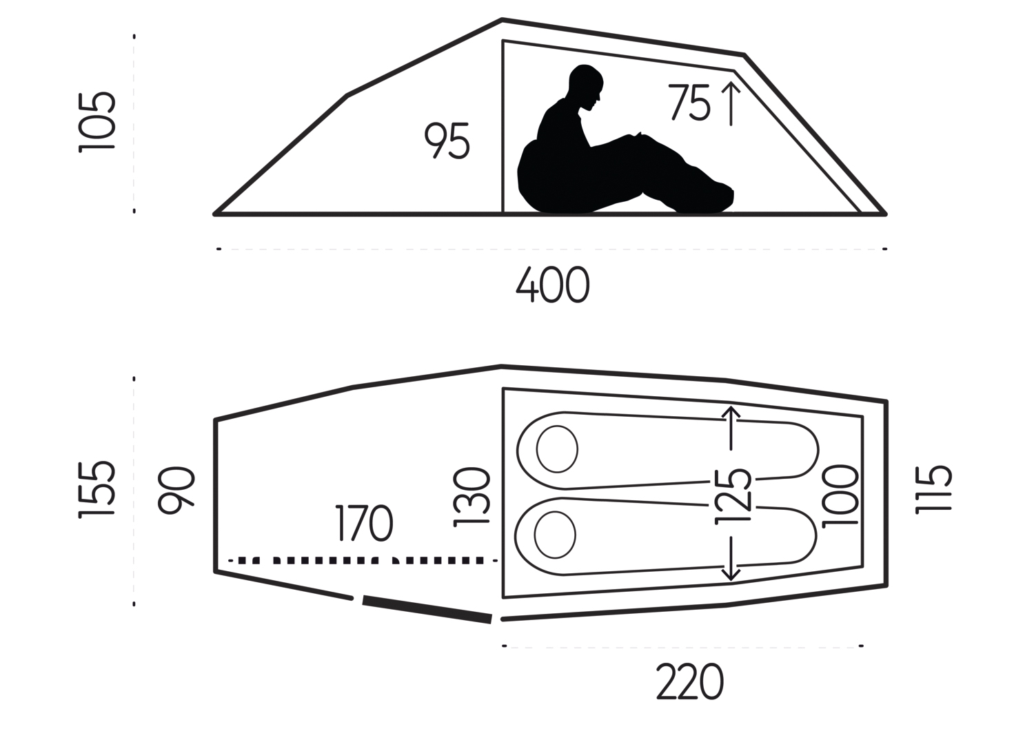 Fjällräven Zelt Abisko Shape 2 Tunnelzelt