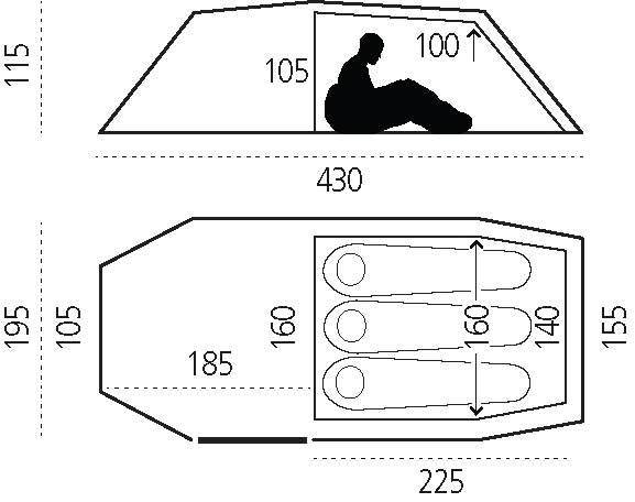 Fjällräven Zelt Abisko Endurance 3 Tunnelzelt