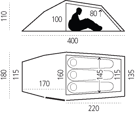 Fjällräven Zelt Abisko Shape 3-Personen Tunnelzelt