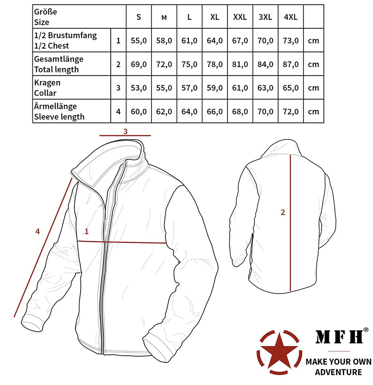 MFH - Fleece Jacke "Combat"