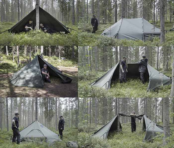 Savotta HAWU 4 Zelthälfte mit Eingang (Frontteil)