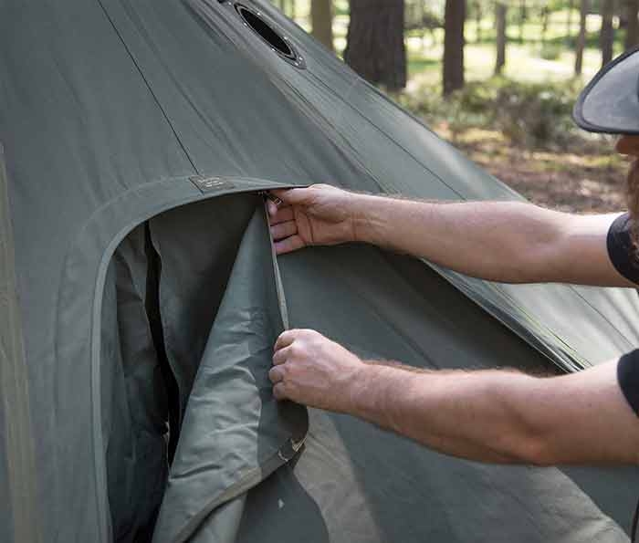 Savotta HAWU 4 Zelthälfte mit Eingang (Frontteil)