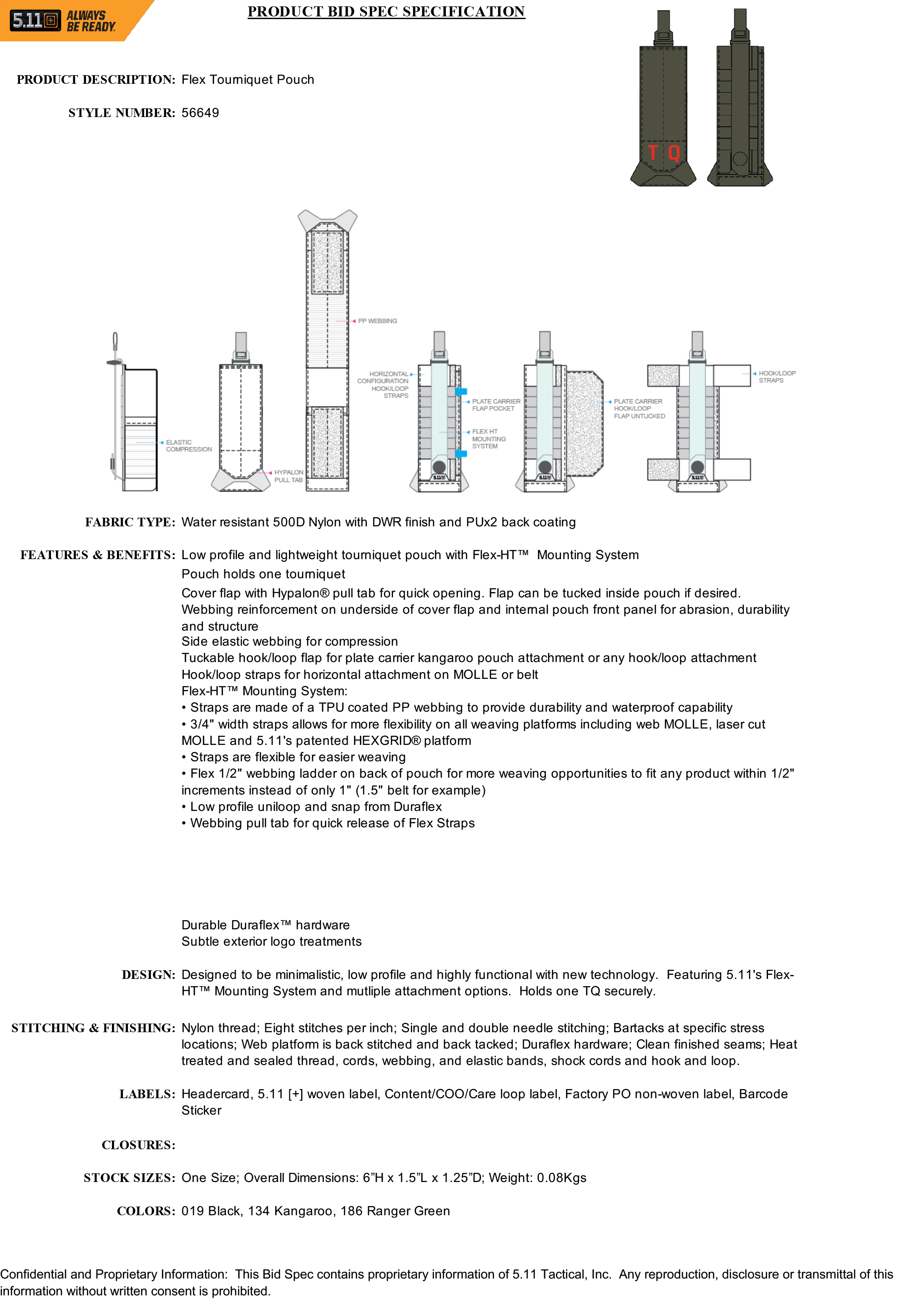 5.11 Tactical - Flex Tourniquet Pouch