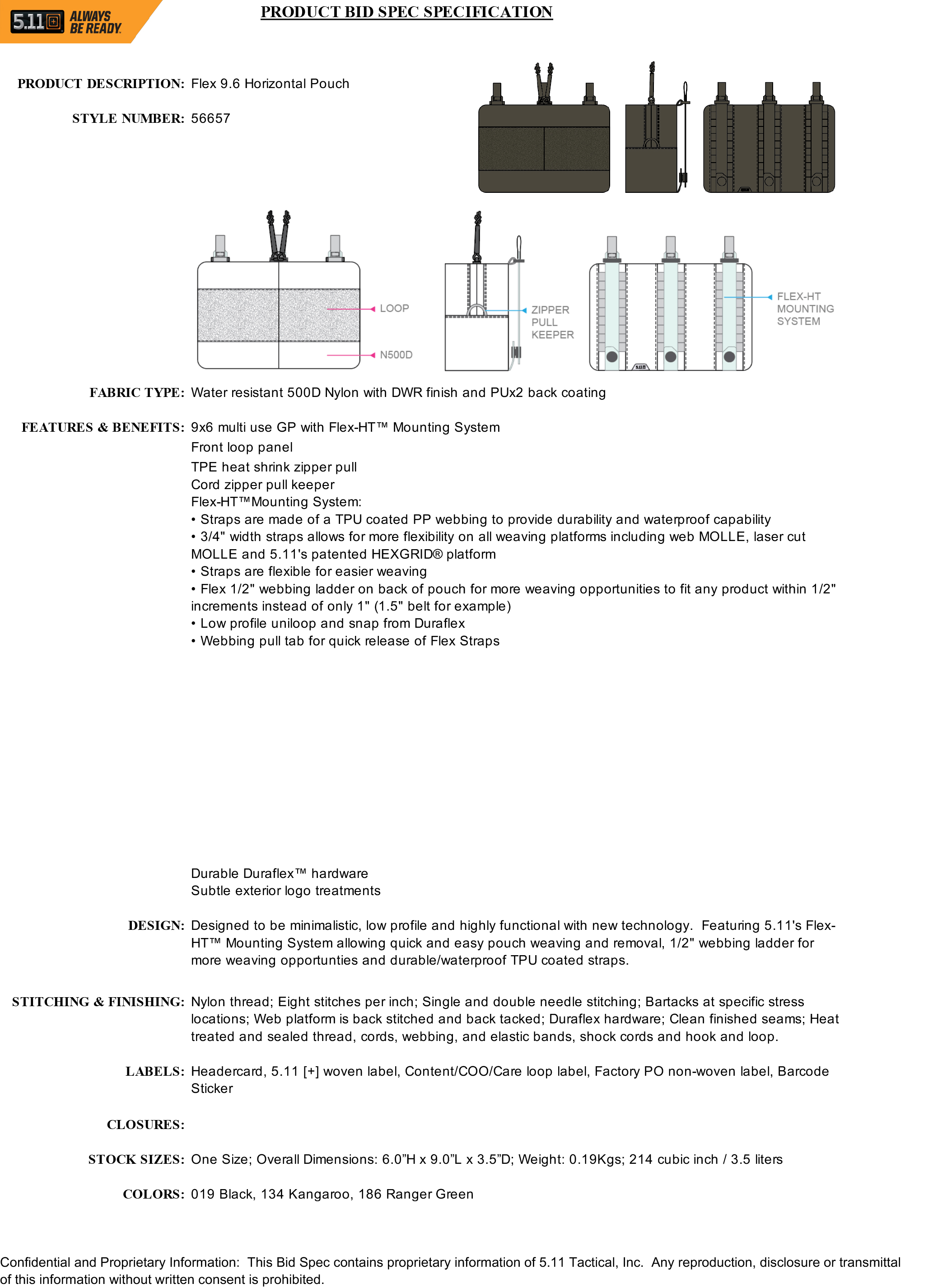 5.11 Tactical - Flex 9.6 Pouch
