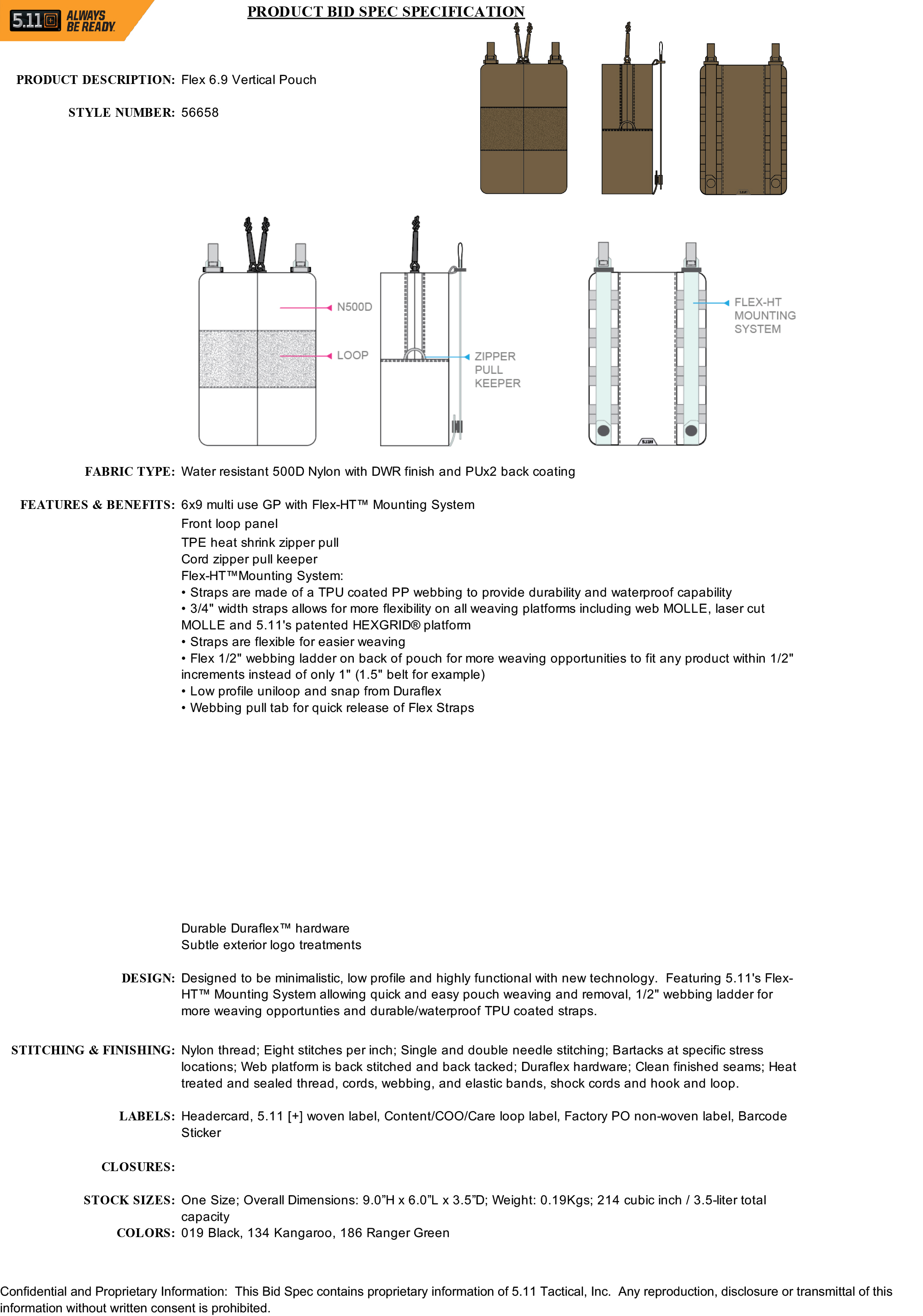 5.11 Tactical - Flex 6.9 Pouch
