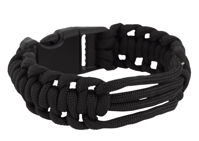 Parachute Cord Uhrenarmband Schwarz