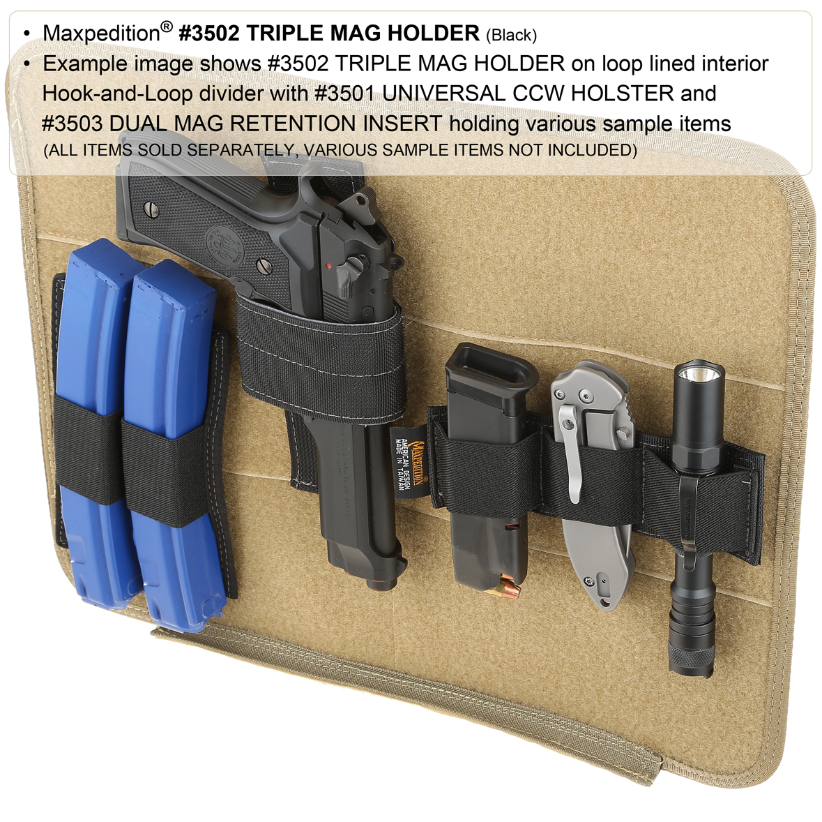 Maxpedition Triple Mag Holder - Klettbarer Magazinhalter