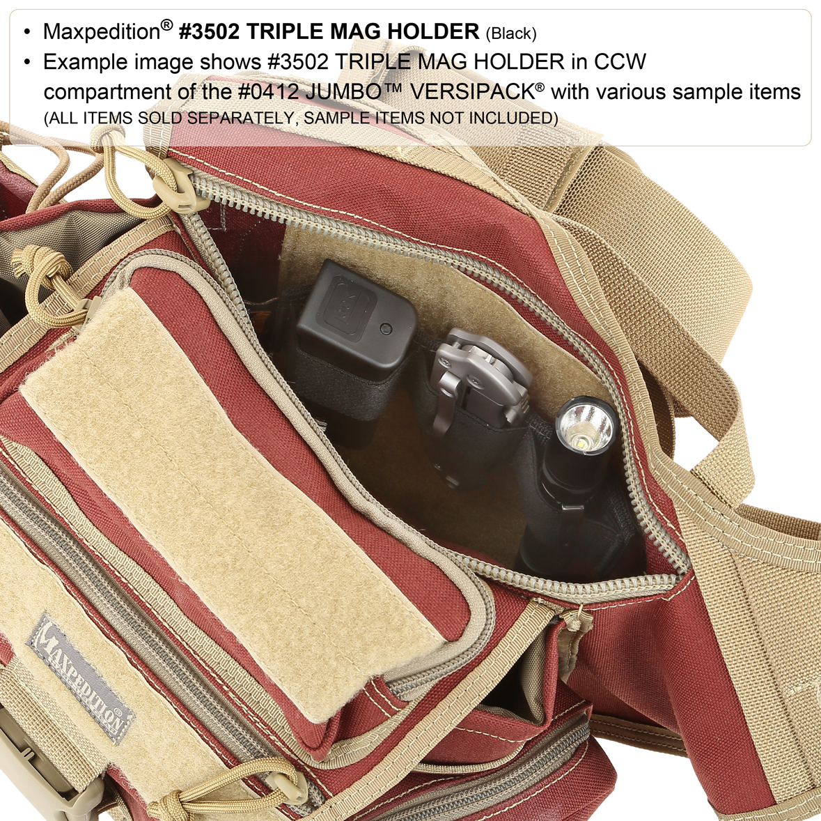 Maxpedition Triple Mag Holder - Klettbarer Magazinhalter